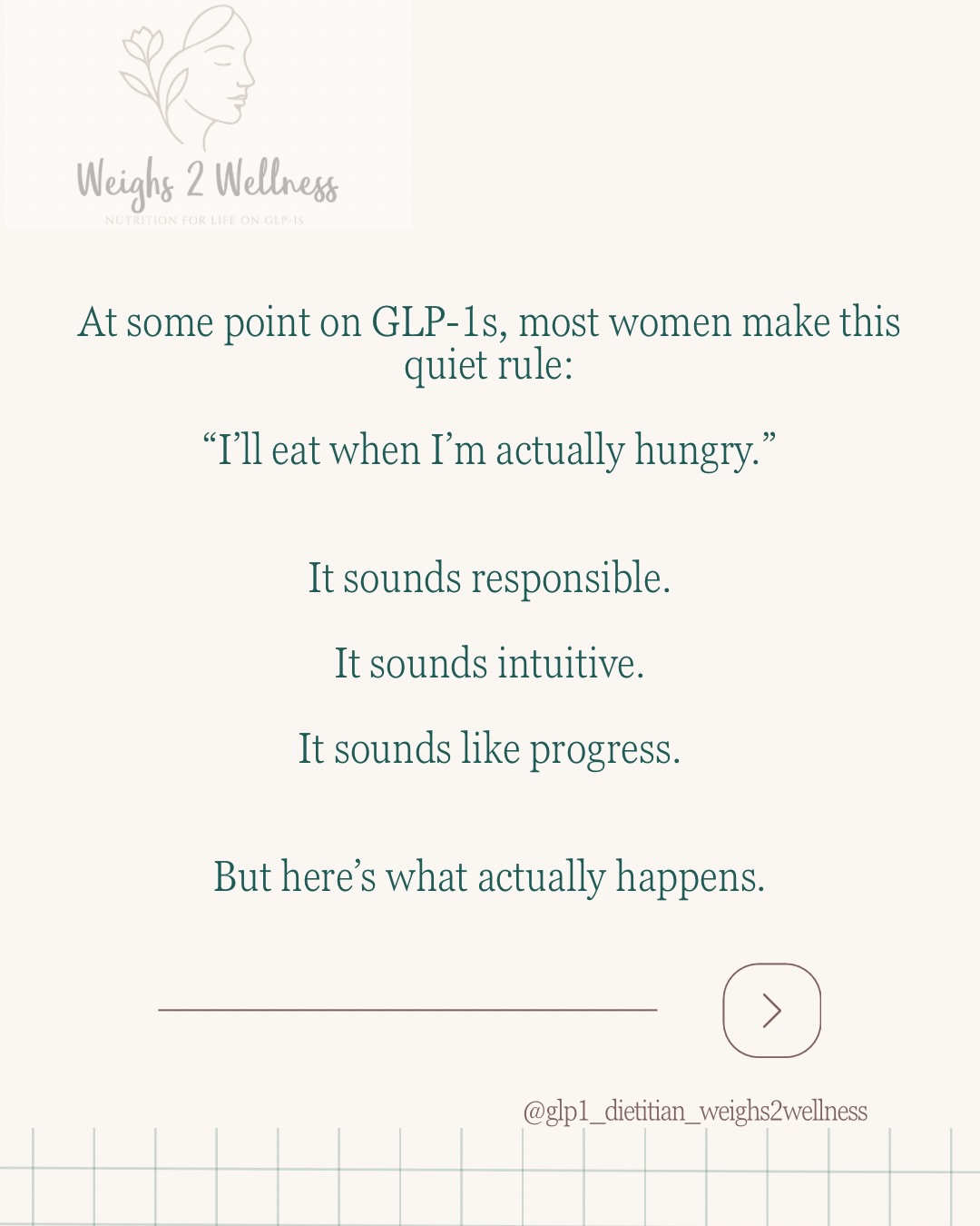 GLP-1s change hunger signals — not your body’s needs.
When rhythm and fuel quietly slip, progress slows.
Nothing is broken. The approach just needs support.
GLP-1 nutrition | metabolic support | muscle preservation | fat loss plateaus | low appetite eating | energy restoration | consistent fat loss | strength maintenance | sustainable results | GLP-1 guidance