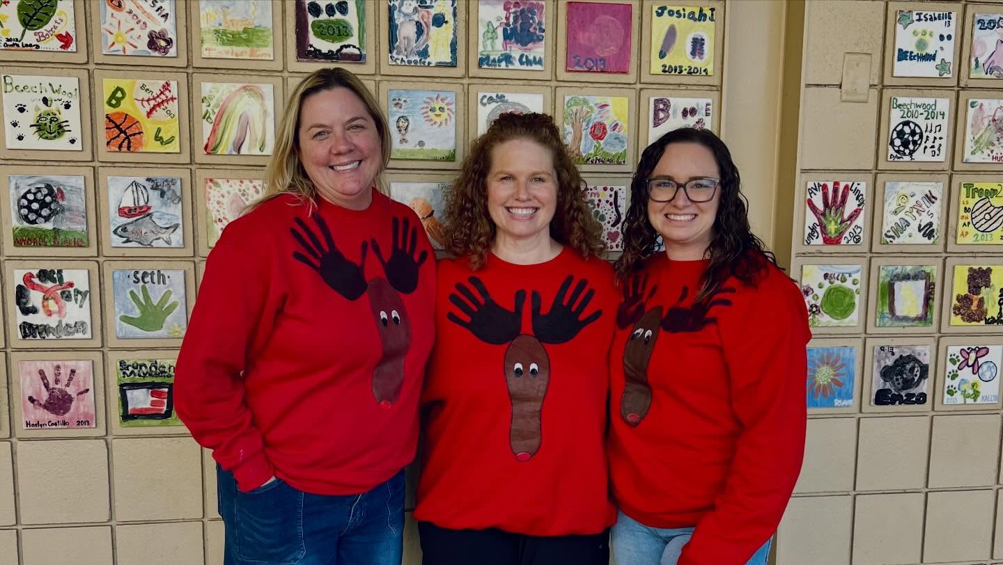 One of the treasured Beechwood traditions is the Reindeer Sweatshirts. Thank you to our amazing first grade team for continuing the tradition for another year!
If you want to smile, swipe to see our first graders performing Rudolph the Red Nose Reindeer. And swipe again to see our current 8th graders squeezing into their reindeer sweatshirts from their first grade year.