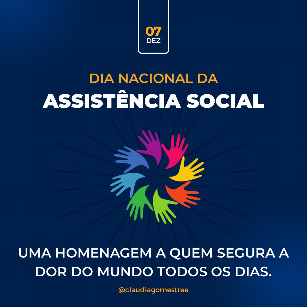 Hoje é Dia Nacional da Assistência Social, e esse post é um abraço coletivo em cada profissional da Assistência Social e também naqueles que estiveram comigo nas rodas de conversa ao longo de 2025. 💛
Ao longo desse ano eu sentei com vocês em salas cheias, ouvi histórias que pesam no corpo e vi, de perto, a luta diária de quem serve a população muitas vezes sem ter o suporte que merece.
Eu vi o cansaço, a sobrecarga, a sensação de impotência…
Mas também vi brilho nos olhos de vocês quando me contavam sobre mais uma família que era acolhida, quando uma criança era protegida, quando uma mulher encontrava uma saída e tantas outras situações que vocês dão conta no dia a dia de vocês.
Vocês são linha de frente da dignidade humana.
E eu quero registrar aqui o meu respeito e a minha admiração por cada pessoa da Assistência Social que cruzou meu caminho esse ano.
Deixo também a minha gratidão ao Prefeito Eduardo Paes e a Secretária de Assistência Social, Marta Rocha, pela abertura, permissão e pelo acolhimento ao meu trabalho.
Foi essa confiança que me permitiu estar com vocês nas rodas de conversa, compartilhando meu olhar sobre a saúde mental e emocional dos servidores – um tema urgente, necessário e que precisa ser cuidado com seriedade.
E um agradecimento especial às assistentes sociais Chris Giselle e Cris Barros, que estiveram comigo o tempo todo: nas rodas, nas reuniões, nas escutas e nos bastidores.
Acompanharam de perto esse processo, sustentaram o caminho comigo e ajudaram a construir pontes importantes dentro da rede.
Nada disso seria igual sem vocês duas caminhando junto. ❤️
Que vocês sejam vistos, respeitados, valorizados e, principalmente, cuidados.
Porque ninguém aguenta ser só colo o tempo inteiro sem ter onde deitar a própria cabeça.
Com todo meu amor e carinho,
Claudia Gomes 🌱
@chrisgiselle
@crisbarros75
@smas.rio
@eduardopaes