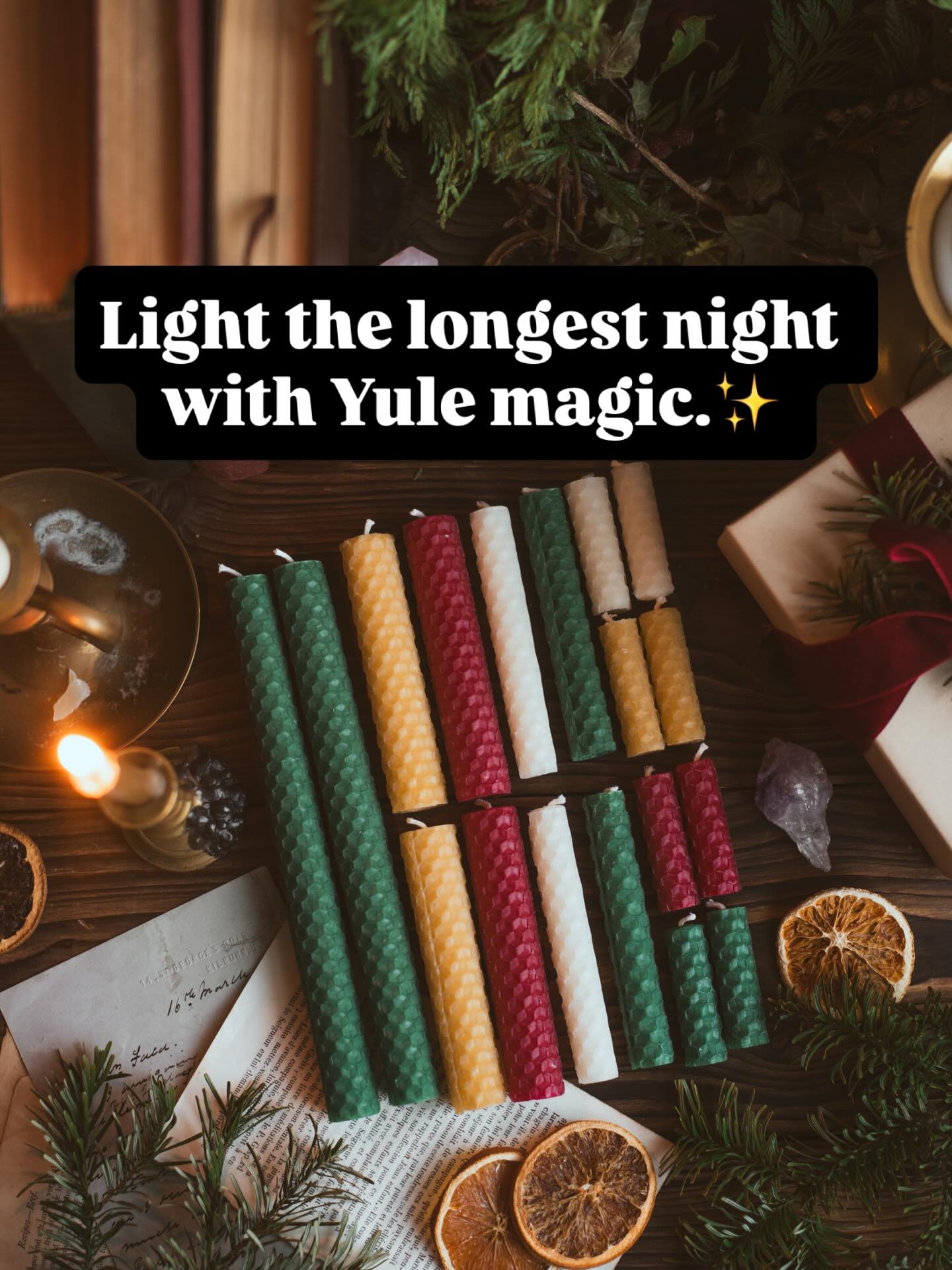 A little Yule magic for your altar ✨
Our hand-rolled beeswax candles in deep green, berry red, winter white and golden honey bring all the warmth of midwinter to your rituals. Whether you’re honouring the returning light or dressing your altar for the season, this set is made to glow through the darkest nights.
🌲🔥 Blessed Yule, witches.
#Yule #YuleAltar #YuleMagic #WinterSolstice #WheelOfTheYear #PaganShop #WitchyCandles #BeeswaxCandles #HandRolledCandles #YuleDecor #WitchcraftSupplies #WitchySmallBusiness #PaganBusiness #SherwoodForestMagic #phoenixcandlecompany