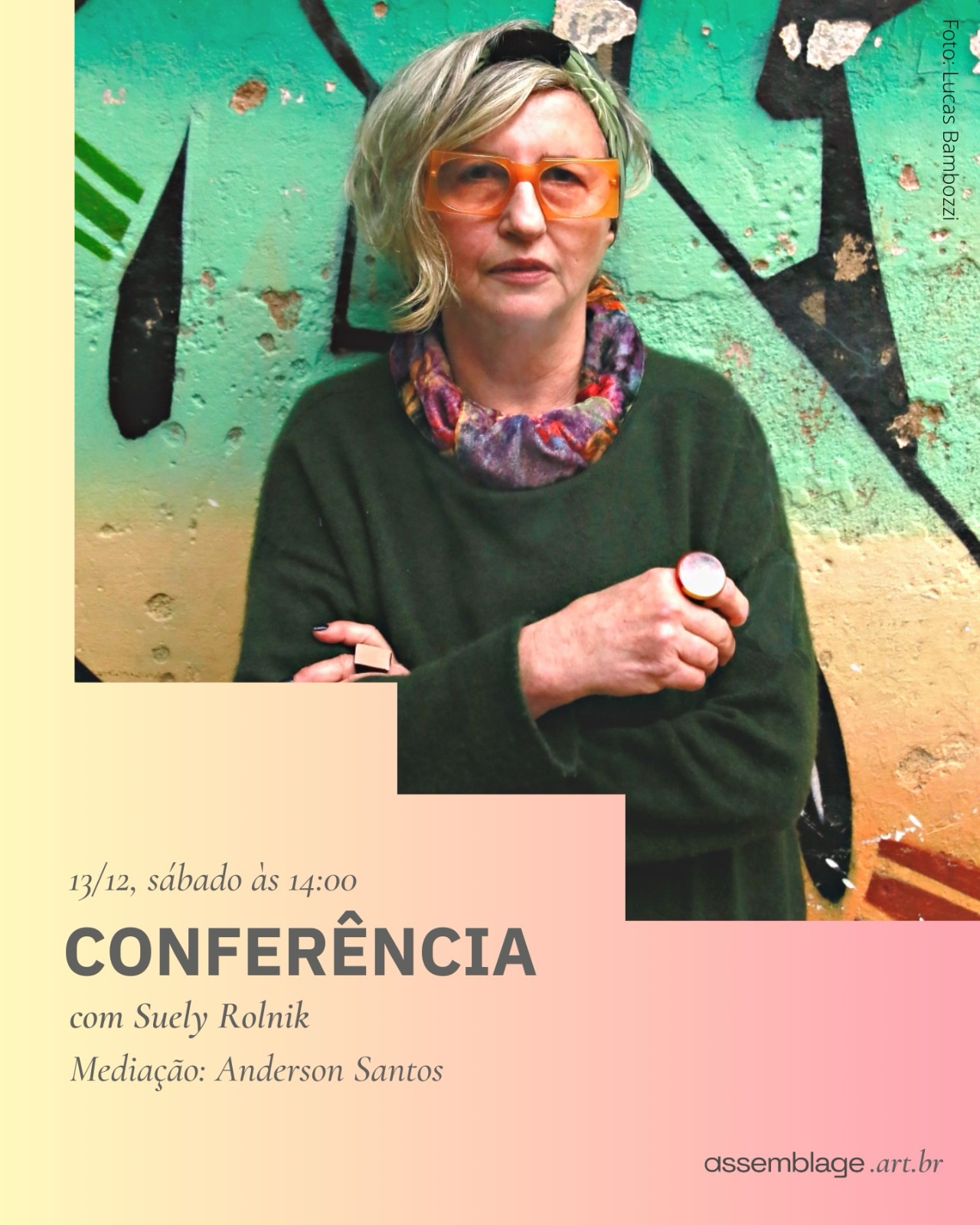 ON-LINE - INSCRIÇÃO LINK NA BIO
No sábado 13/12 às 14 temos um encontro marcado com a pesquisadora Suely Rolnik e mediação por Anderson Santos (@clinicand_ ). O encontro marca o encerramento do nosso programa sobre a Esquizoanálise turma 2025.
Para participar basta se inscrever nos enviando uma mensagem ou clicando no link da nossa bio!
Faça parte!
Conheça também nosso programa com inscrições já abertas para a turma 2026 ✨
