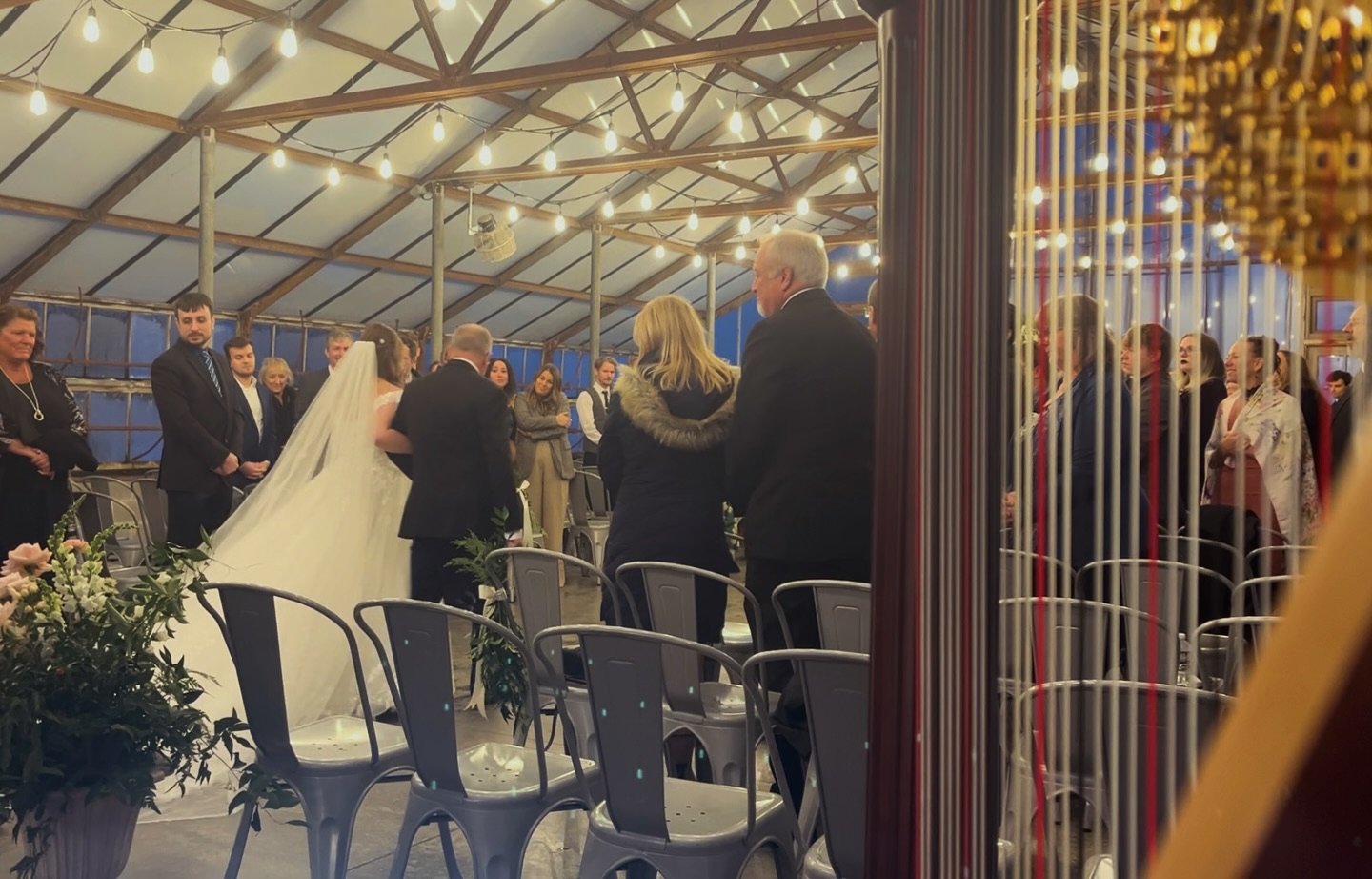 What a magical winter wedding tonight at Jorgensen Farms Oak Grove ❄️ Snow and all, it was beautiful. The couple chose “Test Drive” from How to Train Your Dragon for their recessional, and it sounded SO joyful and epic as they walked back up the aisle, such a fun request!
Congratulations to Madison & Dominic 🤍 Thank you for letting us be part of your special day!
#WinterWedding #JorgensenFarms #OakGrove #WeddingHarpist #WeddingMusic #RecessionalMusic #HowToTrainYourDragon #ColumbusWedding #SnowyWedding #JustMarried #tiffanyharpist #ohioharp #cbuswedding