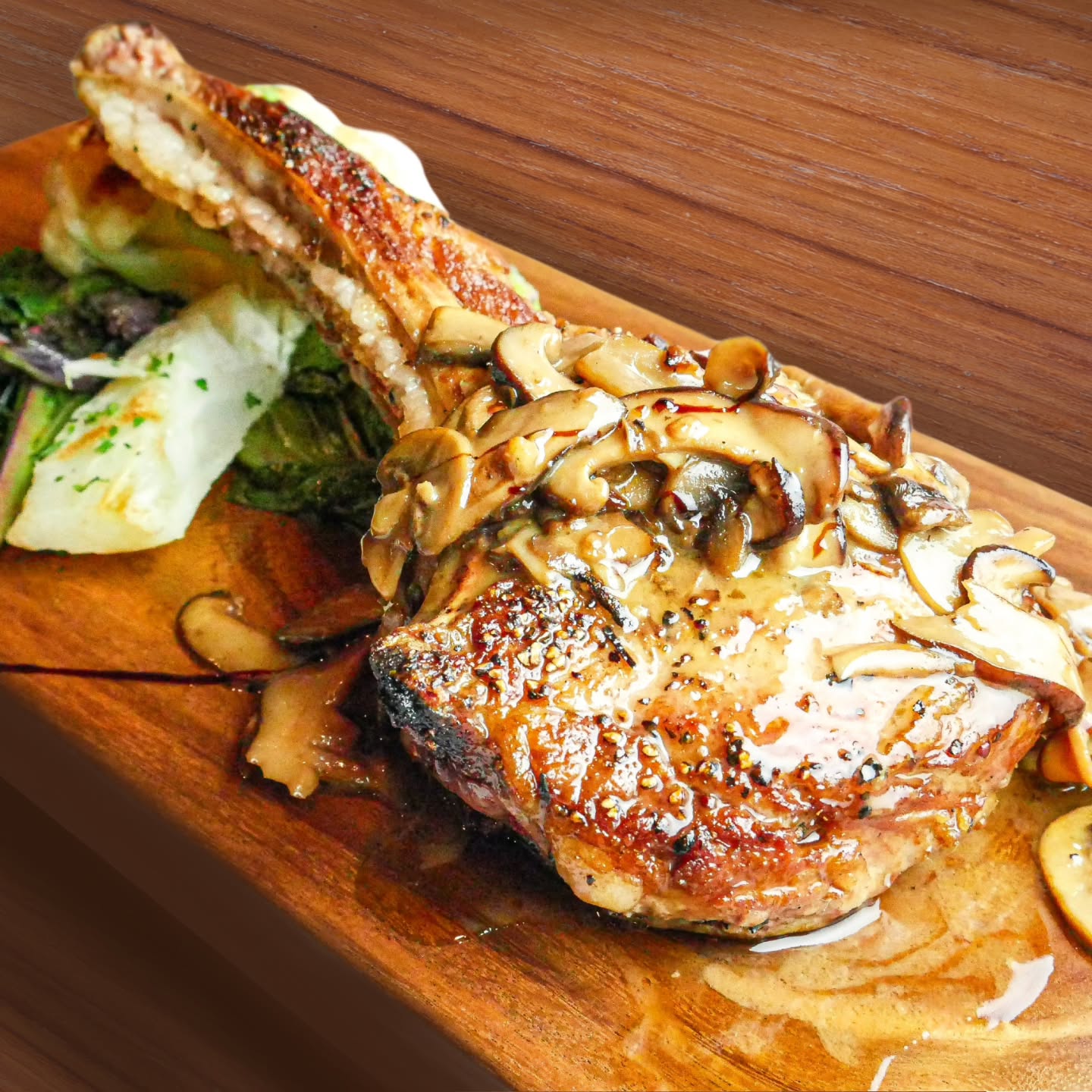 ✨ Make your holidays special at Clubhouse 66! 🥩
Our Veal Chop is grilled to perfection and paired with roasted cauliflower, sautéed purple kale, and wild mushrooms, finished in a smooth Marsala sauce 🍄.
A festive dish to savor this December.
📍 Glendora
#Clubhouse66 #GlendoraEats #VealChop #DecemberSpecials #SeasonalFlavors