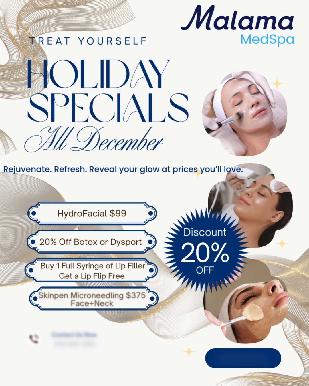 Rejuvenate your natural beauty at Malama MedSpa, take advantage of our December Specials all month long!!!! DM, Comment, Call or Text 480-690-1880 to experience the unique blend of beauty and wellness lead by our amazing wellness partners. December appointments still available.
