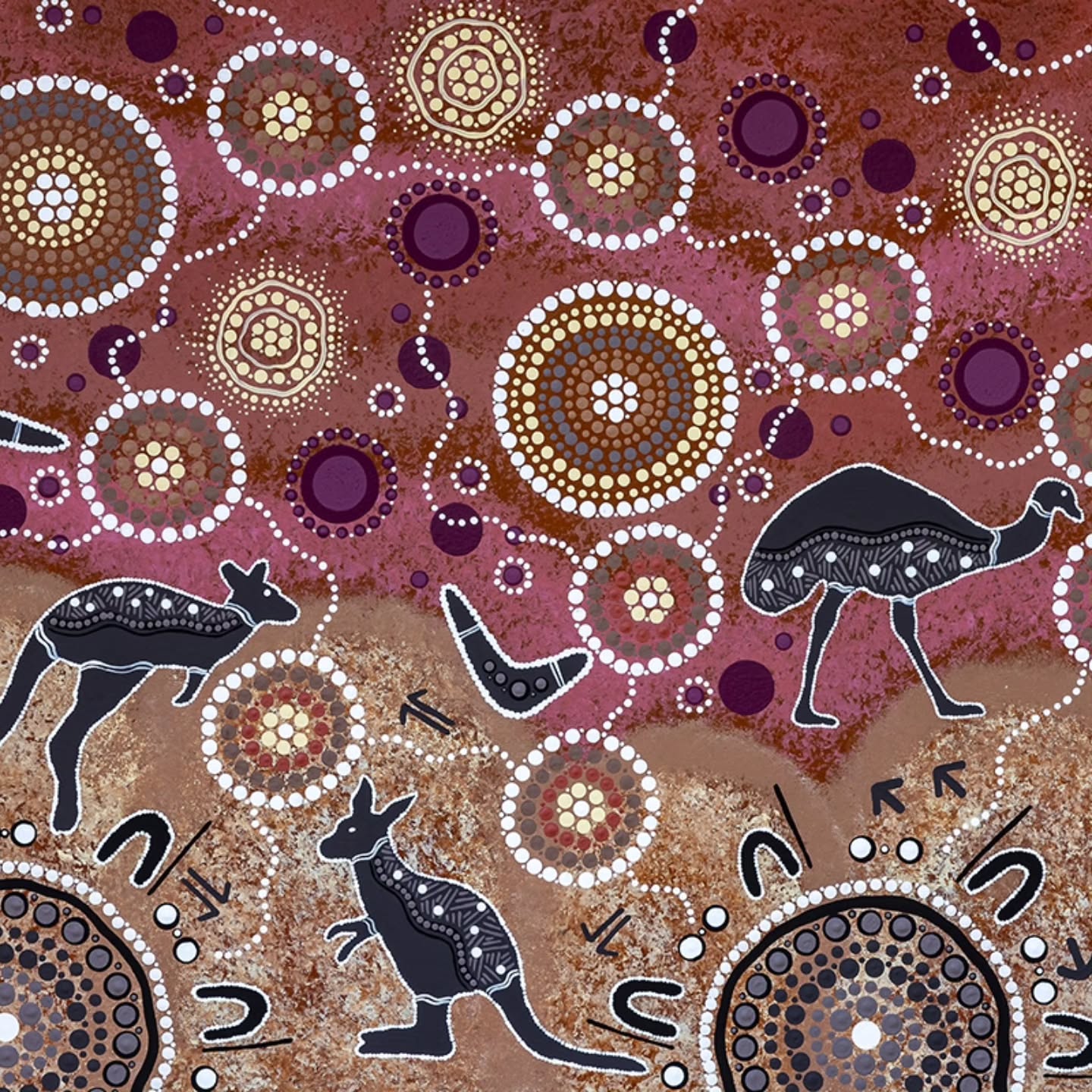 Black Friday savings are on — up to 60% off canvases! 🙌🏿
This piece tells the story of travelling boodja at sunset — when the skies turn pink and the hills open up before us. It’s about sharing stories, passing on knowledge, and making memories along the journey.
Find this piece at the Birak Markets, @enexperth today until 4pm or reach out! 🧡🩷
#aboriginalart #aboriginalartist ##noongarart #blackfriday #blackfridaysales