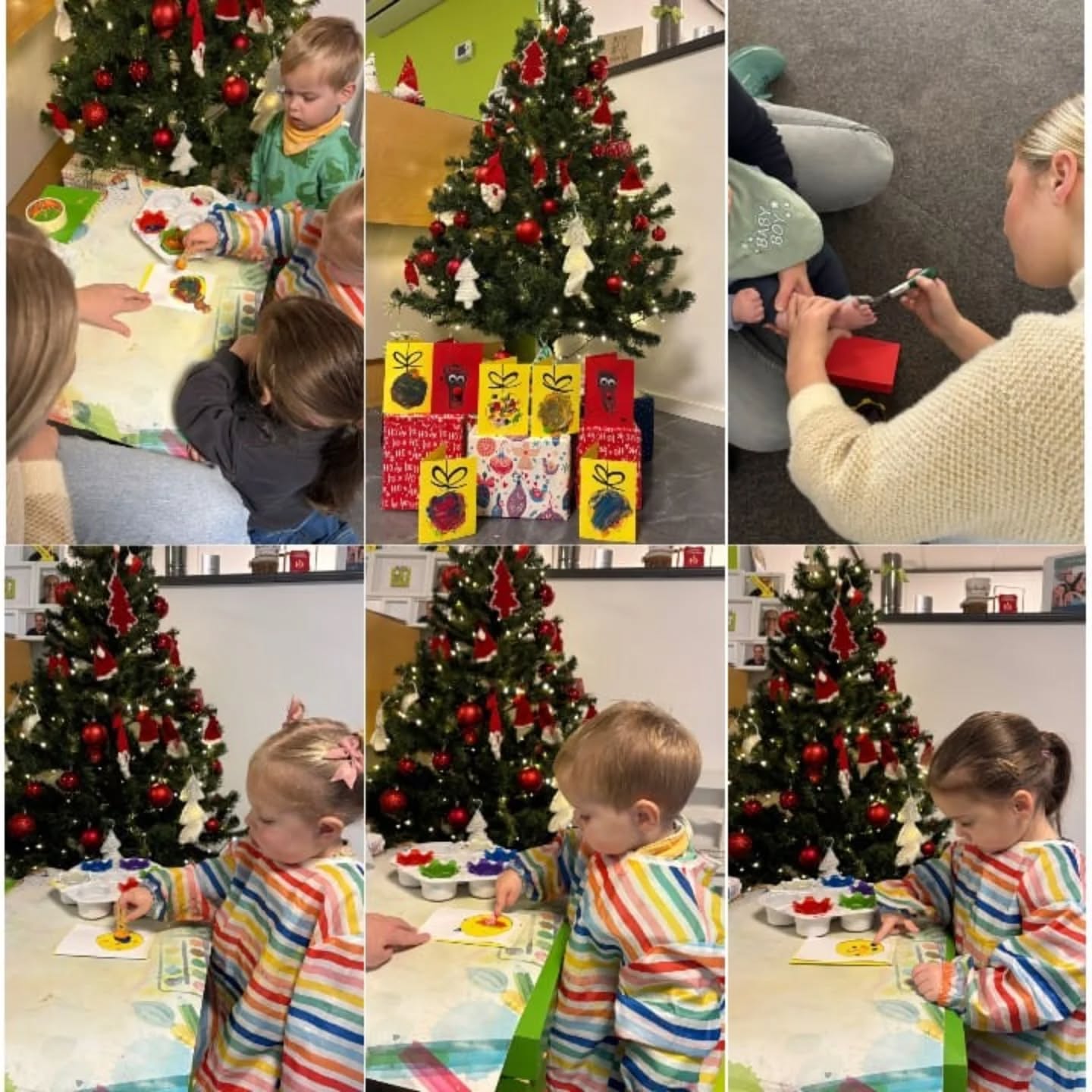 Vandaag maakte onze stagiaire een schoolopdracht met de kindjes. Elk kindje maakte een kerstkaartje met onze stagiaire🥰 #kerstmis #stagiaire #schoolopdracht #leren #activiteit