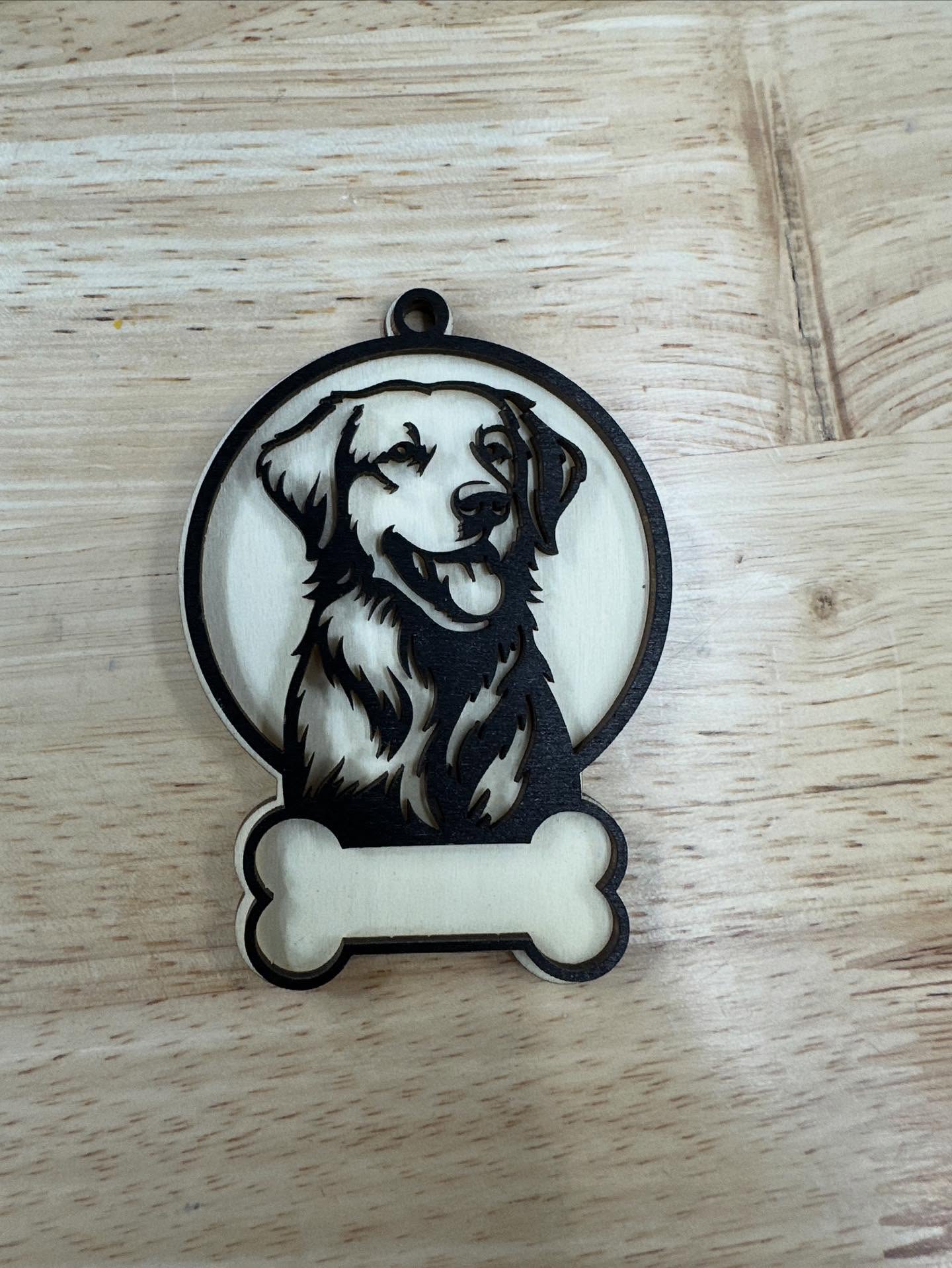 Creating some laser cut wooden ornaments of our dogs this year🐶🐶🐶