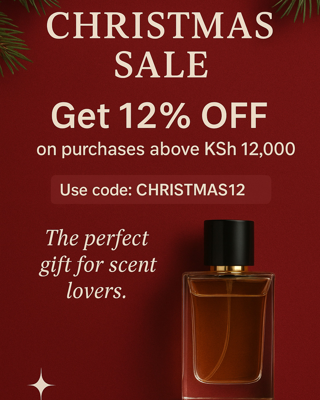 🎄 It's time for our CHRISTMAS SALE! Get 12% off your order over KSH 12000/= with code CHRISTMAS12. Perfect for your holiday shopping! Link in Bio #ChristmasSale #GiftIdeas