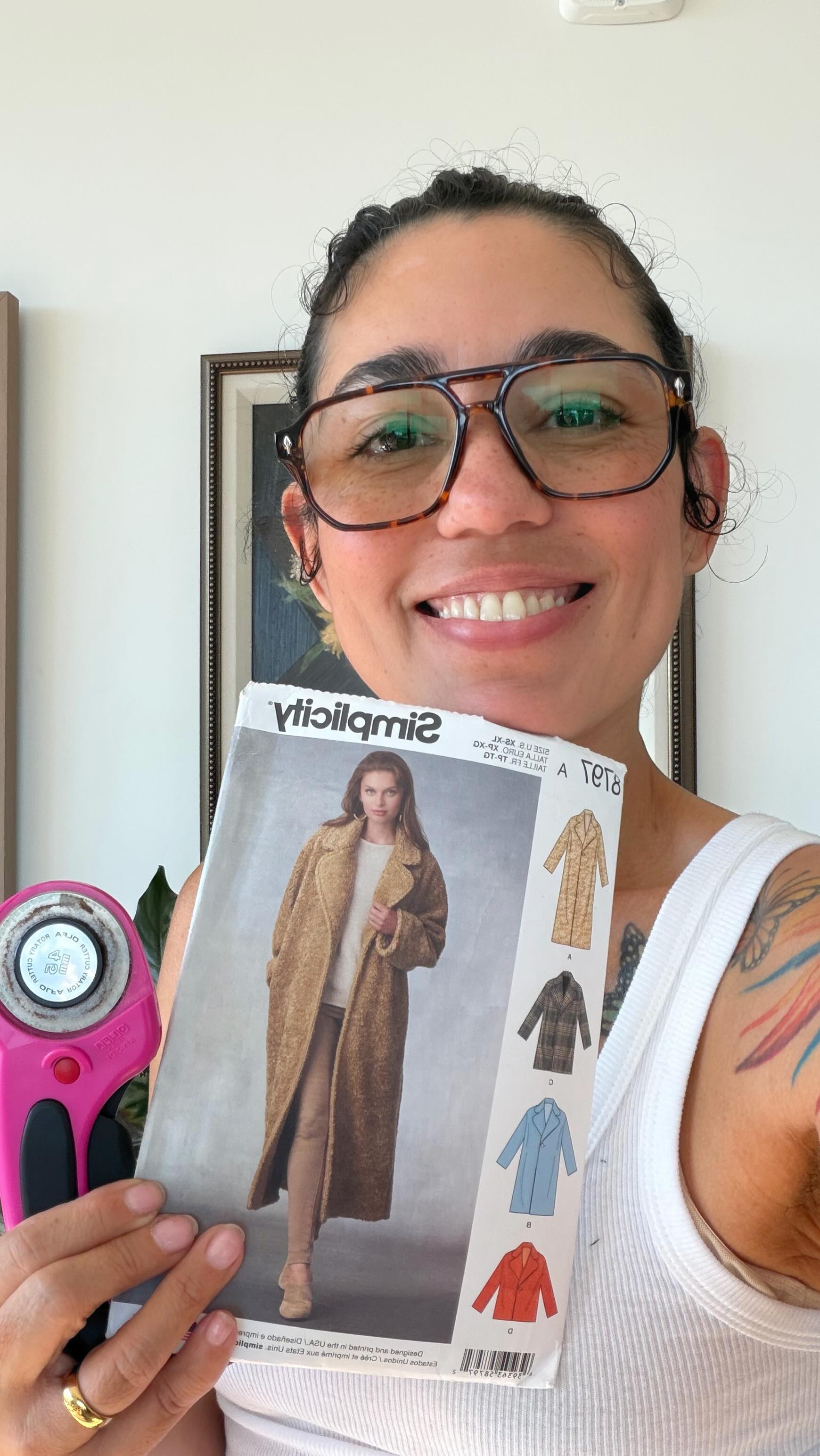 Ok I have cut, interfaced and prepped all my pieces. Let’s hope I get a chunk of time in to sew. Any sewing plans for the weekend? #S8797