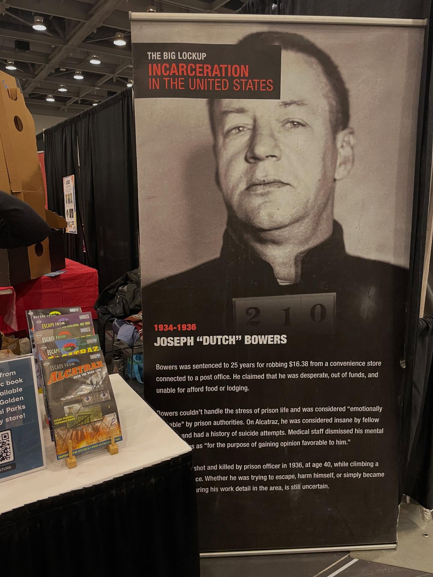 My favorite booth @fanexposf @nationalparkservice #incarceration #alcatraz @school_psych_gamer