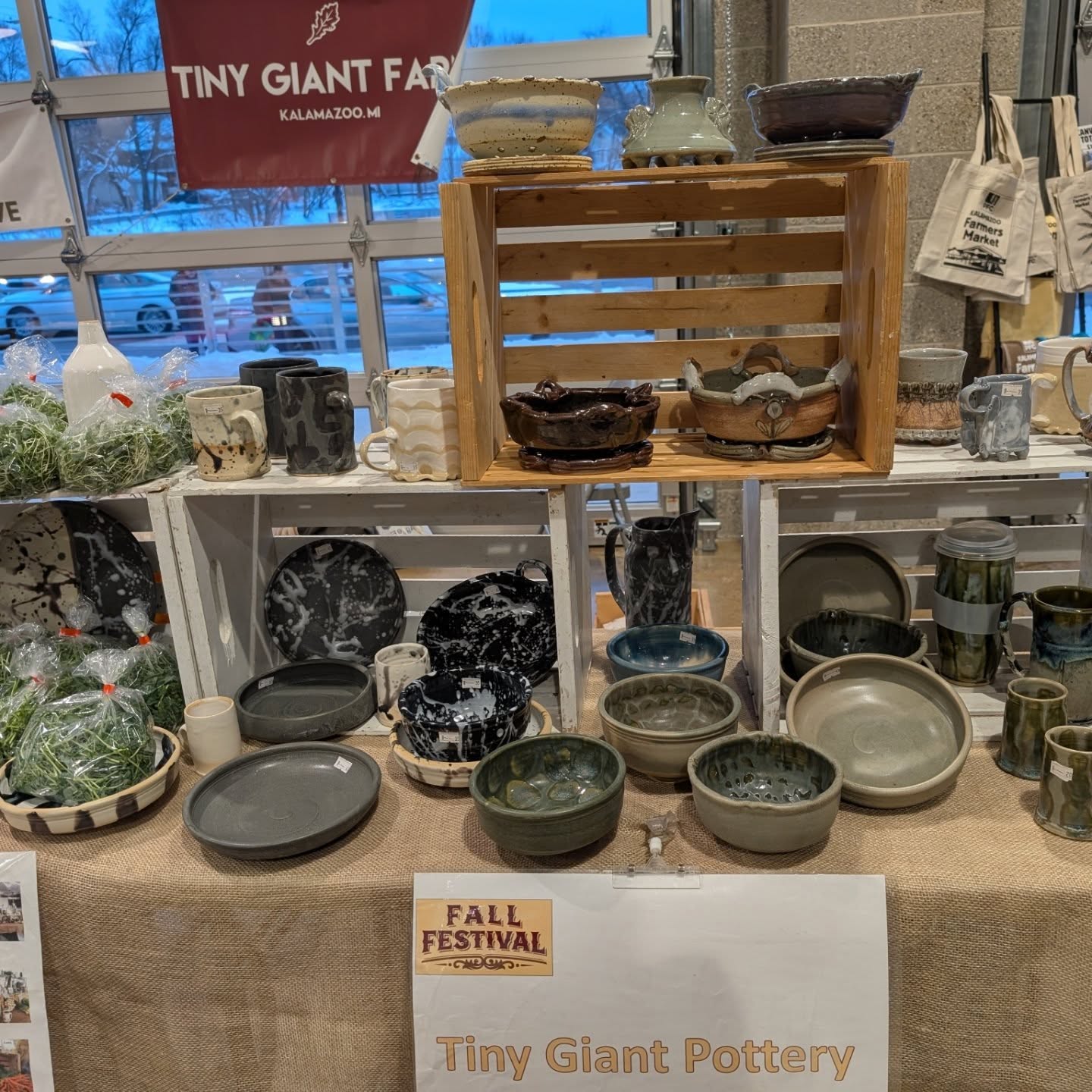 It's the grand opening of the new Winter Market today!! Lots of great handmade pottery for holiday gifting! We're here til 1.
