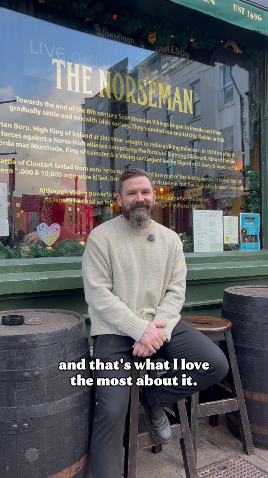 People of Temple Bar | Conor of The Norseman 🍺
A man that's been on our 'Peoples' list for a hot minute, we sat down with Conor, who in his own interview spoke mostly of his team 💚
Part 1/2 with easily one of the friendliest faces in Temple Bar, Conor tells us about his 10+ years, the oldest pub and the community here.
📍 @thenorsemantemplebar
#WeAreTempleBar #TempleBar #TheNorseman #PeopleofTempleBar #Dublin