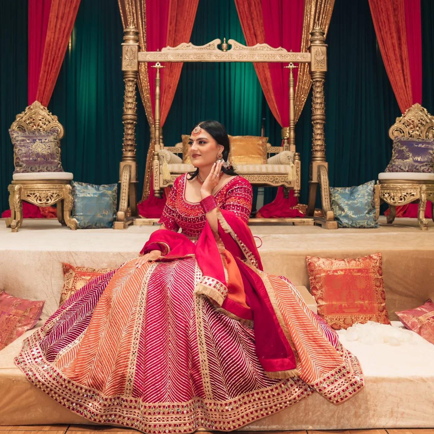 Created this custom lehnga with her vibrant, joyful personality in mind — bold colors, lively patterns, and a whole lot of sparkle to match her spirit. Watching it come to life on her was pure magic.
Outfit:@crossoverchicago
HMUA:@makeupbycutzi
Photography:@urbanphulkari
Mehndi:@urvi.henna
DJ:@djmissbhalla
To design your bridal or partywear outfit
Email:mandeep@crossoverchicago.com
#jaago #jaagolehnga #sangeet #lehnga #crossoverchicago
#indianbride #punjabiwedding #gujratibride #bridalinspiration #lehngainspiration ##sangeetlehenga