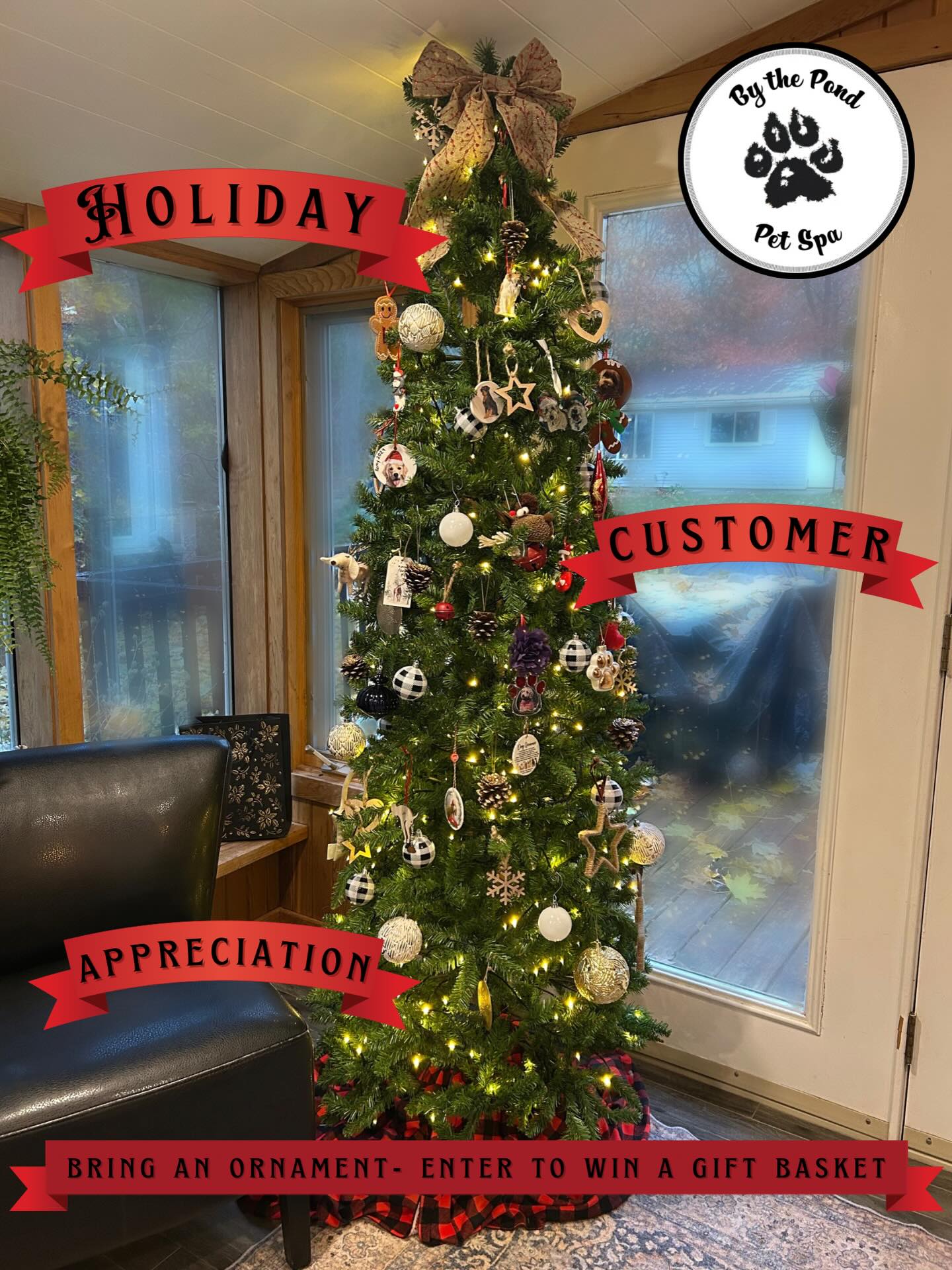 It’s been another wonderful year 🎄
With the holiday season soon to come, we would like to express our heartfelt gratitude and appreciation for all of you and your wonderful furry friends, who make our work so incredibly rewarding.
By the Pond Pet Spa continues to thrive in this community because of you, and we’d like to express how thankful we are with a gift basket giveaway! ❤️
Like last year, we’re inviting you all to decorate our shop’s Christmas tree. Bring in an ornament that reflects your fur baby to add to our tree, and you’ll be entered into a prize draw as our way of saying thank you for being a part of our family.
Happy Holidays from all of us at By the Pond Pet Spa!
#bythepondpetspa #doggroomers #doggroomerlife #doggroomersofig #smallbusinessowners #supportsmallbusiness #dogsofinstagram #northdumfriesontario #parisontario #womeninbusiness #dogsofinstagram #aplacetolovedogs #fortheloveofdogs #doggroomingofinstagram #paw #doggo #dogsofinstagramworld #happyholidays #christmas #christmasdog