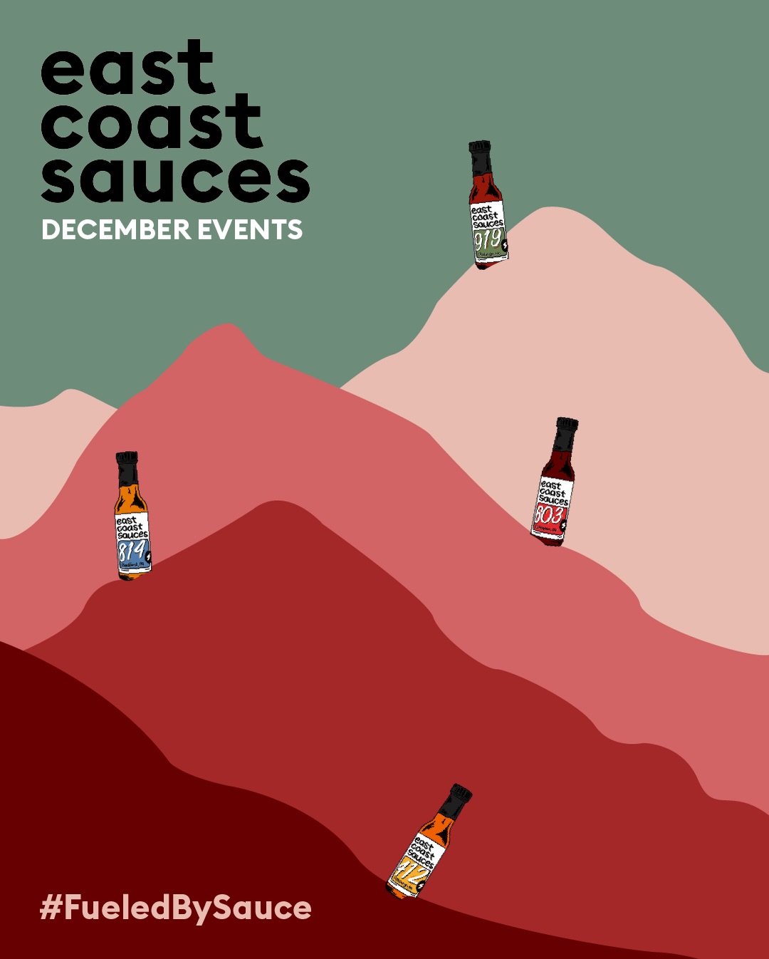 Come find us this December! #fueledbysauce #eastcoastsauces