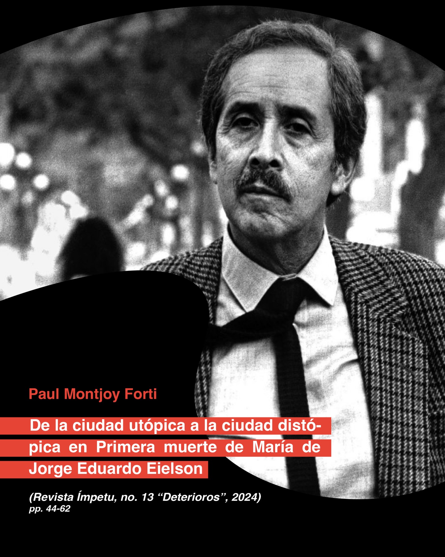 La sección de Investigación de este número 13 #DETERIOROS es protagonizada por los trabajos de Antonella De Sena y Paul Montjoy Forti. 📖
📕 Antonella De Sena
Università di Napoli L’Orientale
“Narrativa y justicia ambiental: la eco-conciencia en el Capitaloceno a través de El Calentamiento Global de Daniel Ruiz García”, pp. 23-43.
“En las décadas de 1960 y 1970, España experimentó una importante transición hacia la democracia, acompañada de una creciente conciencia ecológica y de movimientos sociales que ponían de relieve las injusticias medioambientales y sociales. Este artículo pretende explorar cómo la literatura, en particular a través de novelas como 𝘌𝘭 𝘊𝘢𝘭𝘦𝘯𝘵𝘢𝘮𝘪𝘦𝘯𝘵𝘰 𝘎𝘭𝘰𝘣𝘢𝘭 (2019) de Daniel Ruiz García, contribuyó a conformar esta conciencia ecológica, abordando las interconexiones entre capitalismo extractivo, desigualdades sociales y crisis medioambiental.”
📗 Paul Montjoy Forti
Rutgers University, New Brunswick
“De la ciudad utópica a la ciudad distópica en Primera muerte de María de Jorge Eduardo Eielson”, pp. 44-62.
“Poco estudiada ha sido la narrativa del poeta Jorge Eduardo Eielson, uno de los principales poetas peruanos de la Generación del 50. El autor escribió dos novelas (𝘌𝘭 𝘤𝘶𝘦𝘳𝘱𝘰 𝘥𝘦 𝘎𝘪𝘶𝘭𝘪𝘢-𝘯𝘰 y 𝘗𝘳𝘪𝘮𝘦𝘳𝘢 𝘮𝘶𝘦𝘳𝘵𝘦 𝘥𝘦 𝘔𝘢𝘳í𝘢) que pocas veces se han reeditado y no se han analizado académicamente, salvo de manera muy general y en conjunto con sus demás escritos. Este trabajo analiza la novela 𝘗𝘳𝘪𝘮𝘦𝘳𝘢 𝘮𝘶𝘦𝘳𝘵𝘦 𝘥𝘦 𝘔𝘢𝘳í𝘢, publicada en la década de los ochenta, desde la perspectiva de la construcción narrativa de la ciudad de Lima.”
Muchas gracias a ambos por su trabajo e inestimable colaboración.
Podéis leer los trabajos de investigación completos a través del enlace de nuestra bio o en nuestra página web 🚀 www.revistaimpetu.org
#RevistaIMPETU #LiteraturaEspañola #literatura #arteespañol #revistadeliteratura #ecoconciencia #eduardoeielson