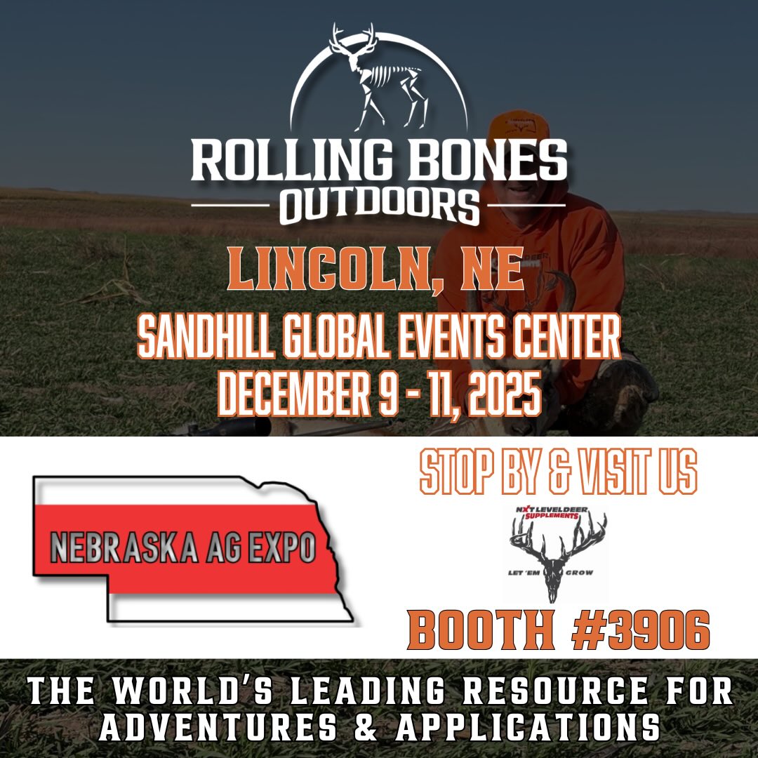 We are Eastbound! Headed to go set up for the @nebraskaagexpo Come see us for show prices on our supplements and talk with us about what @rollingbones.kearney can do for you!!
.
.
.
#takeyourdeertothenxtlevel #supplementsthatwork‼️ #letemgrow #nxtleveldeersupplements #rollingbonesoutdoors #adventures