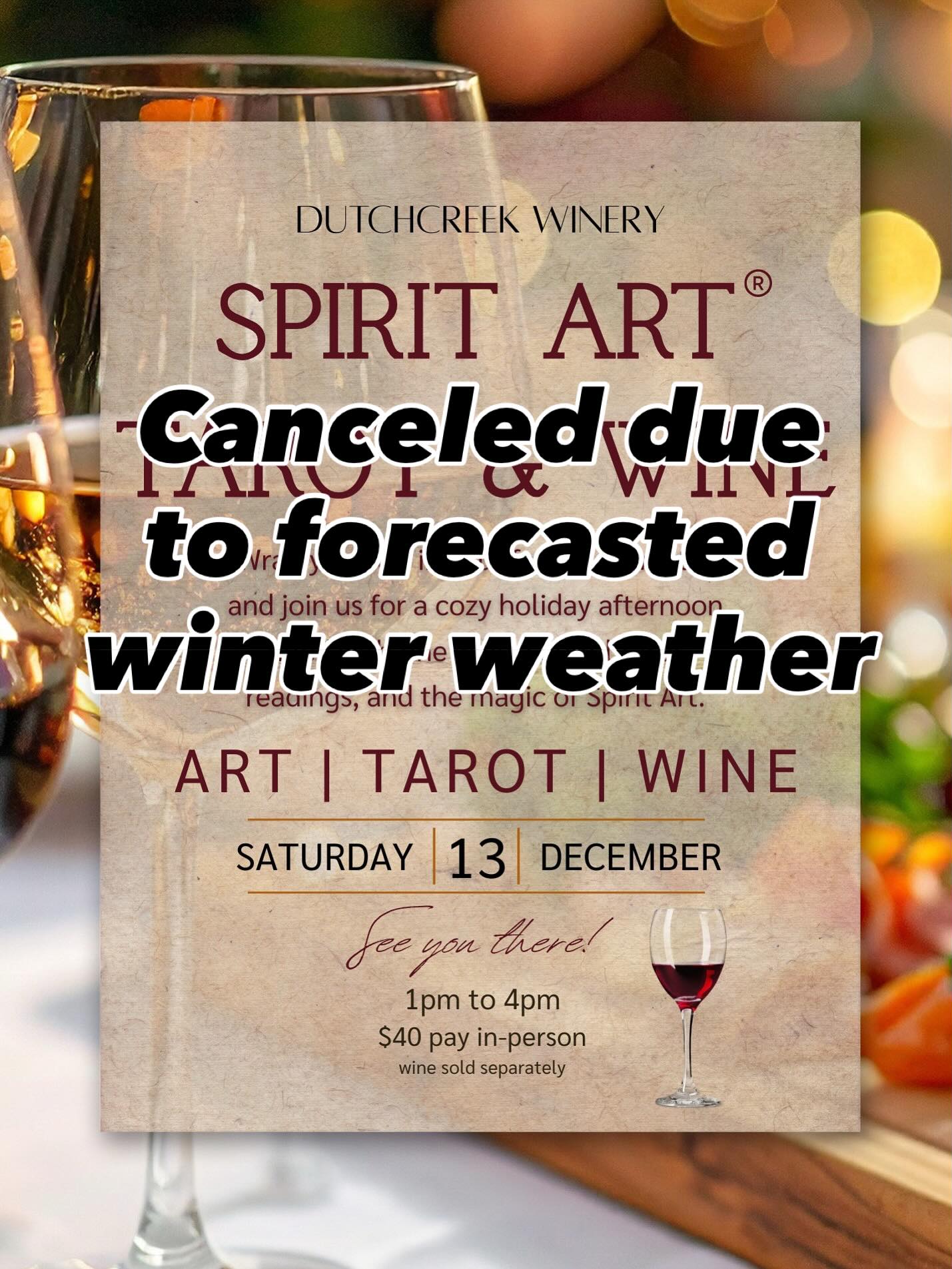 While we will be open on Saturday our normal hours of Noon to 8pm weather allowing, we have canceled our event scheduled for tomorrow, 12/13/25, due to the snowy weather forecast for the weekend. Stay safe out there!
#dutchcreekwinery #DCW