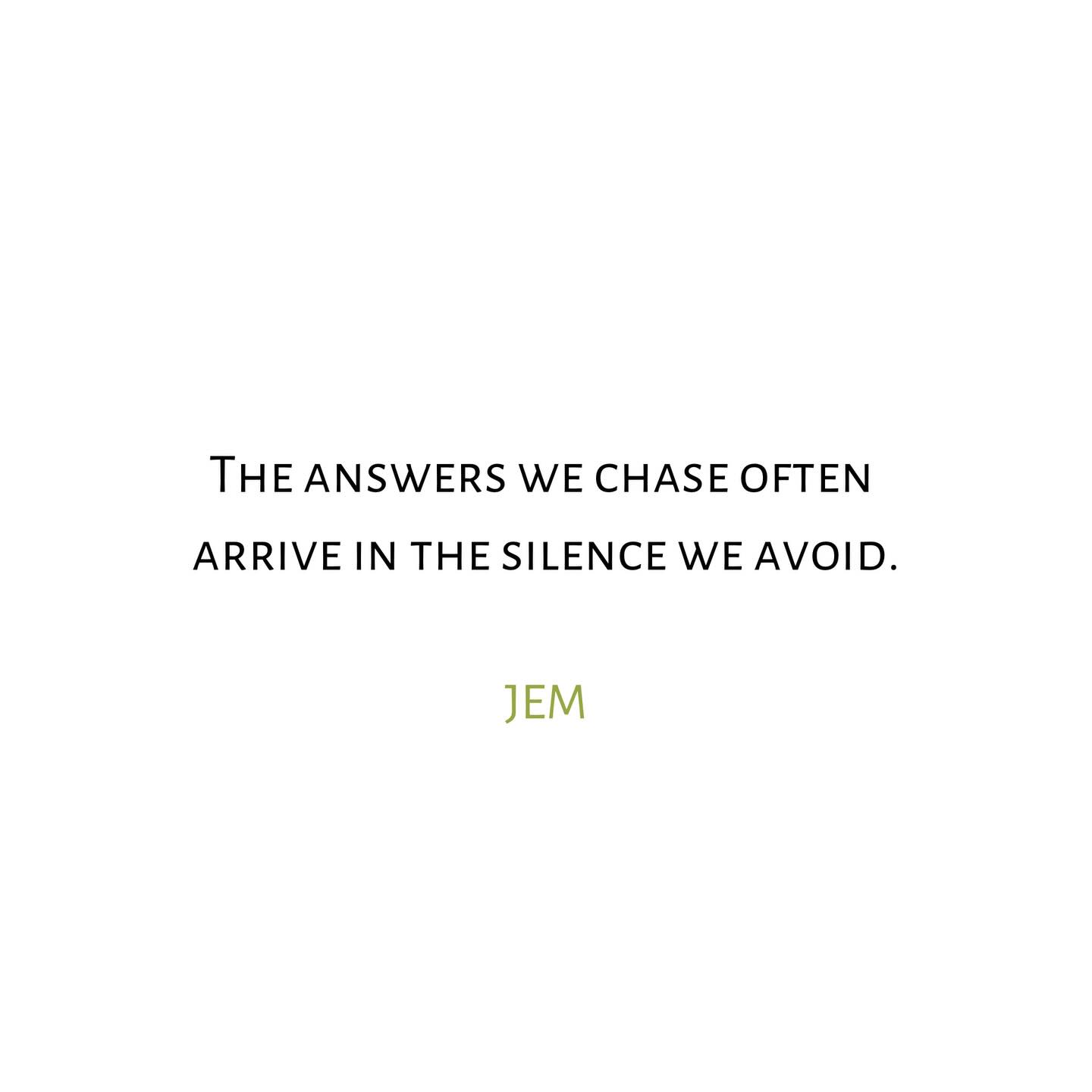 Silence can be uncomfortable at first, but it's where we find clarity. As we quiet our minds, the truth we've been seeking finally reveals itself. In the stillness, we hear the whispers that have been waiting for us to listen.
#jemormilo #silenceisgolden #innerknowing #flowstate #selfconnection
