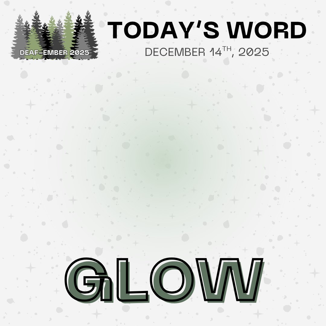 Deaf-ember 2025 Day fourteen: The prompt is "Glow". Get creative and tag us in your art! Don't forget to use the hashtag #deafember2025