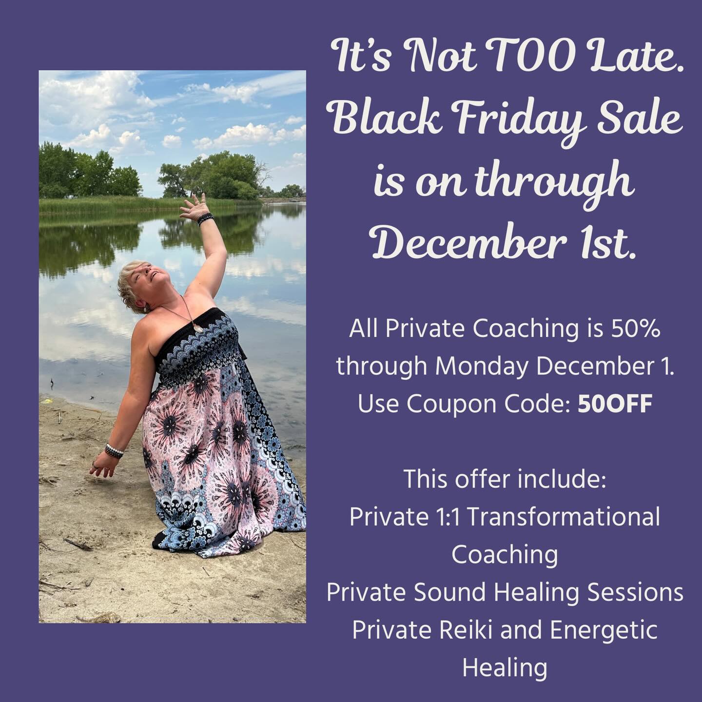There comes a moment when a woman stops shrinking.
When she stops dimming her own light.
When she says, “I’m done abandoning myself.”
If that moment has been rising inside of you…
I’m opening my private coaching at 50% off from now until Monday, Dec 1.
This is for the woman who is ready to reclaim her power, trust her intuition, break generational patterns, and step into the next season of her becoming.
You don’t have to walk the path alone.
If you’re ready, I’m here.
Link in my Bio
#blackfriday #empowerment #reclaimingyou
