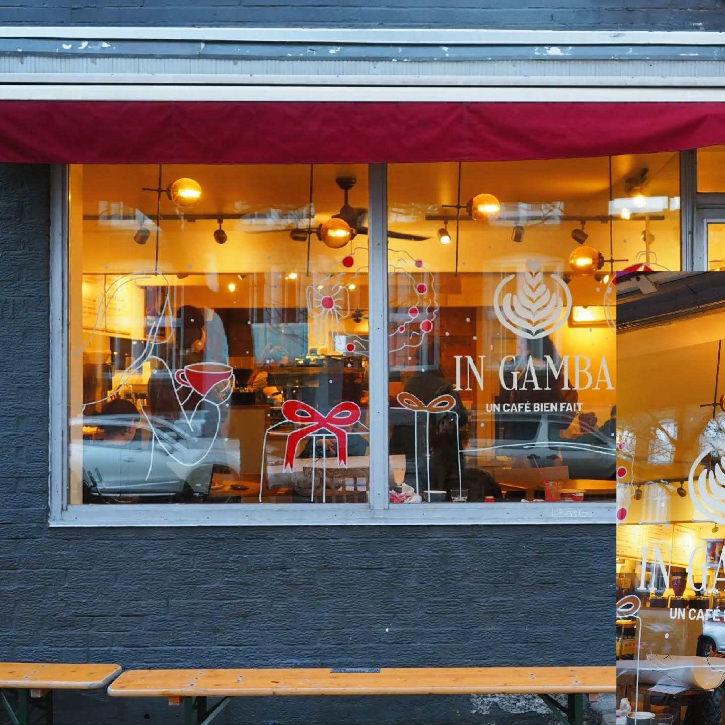 Vitrine des fêtes caféinée pour @cafeingamba ☕️
Merci pour votre confiance et d'avoir pu mettre de la couleur dans les 3 cafés de la marque ✨️