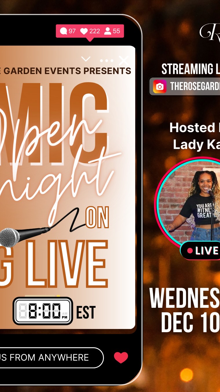 December Virtual Open Mic!
Announcements at the end for what’s to come but also be there FRIDAY 12/12 for our final open mic before we revamp in 2026! And check out the virtual open mics going forward! Love yall 🫶🏽
Shoutout to Michigan, Canada, North Carolina, Florida, Georgia, DMV, Ohio, Philly, Baltimore, my NYers and everyone who came out !