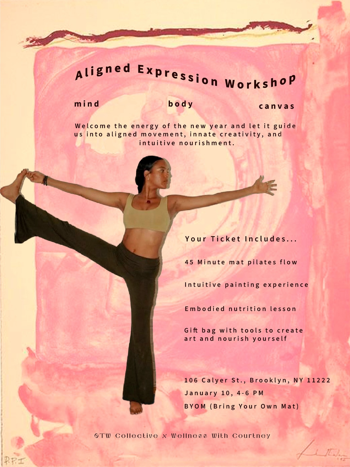 💫Join us for the Aligned Expression Workshop this January! We will welcome the energy of the new year and let it guide us into aligned movement, innate creativity, and intuitive nourishment to fuel our year.
Escape from the cold with a warming pilates flow, intuitive painting activation, and holistic nutrition discussion. 💖
~The Details~
When: January 10th from 4-6pm
Where: 106 Calyer Street
Tickets: $35 - Use the link in bio to secure your spot!
#alignedexpression #pilates #nourishment #nycpilates #nycevents