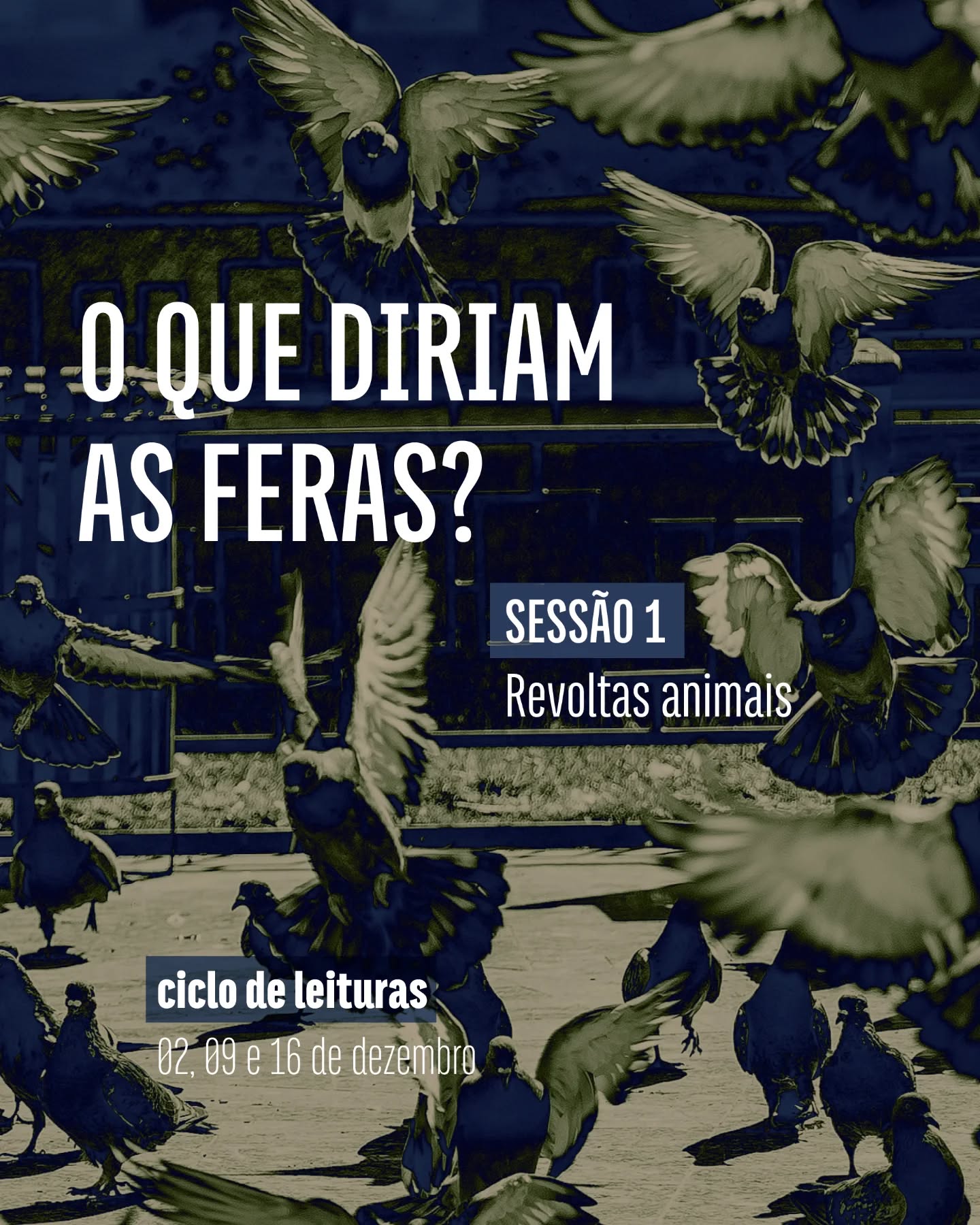 "Só um louco afirmaria que os animais são políticos. Esse louco sou eu", provoca Fahim Amir — e é com essa provocação que abrimos a primeira sessão do ciclo de leituras “O que diriam as feras? revoltas animais, engajamentos transespécies e antiespecismos subversivos”, com Zoy Anastassakis. Vamos conversar sobre fugas, insubmissões e alianças inesperadas entre humanos e animais: porcos que atrapalharam o nascimento da fábrica moderna, bichos e pessoas que resistiram à domesticação das cidades, pássaros urbanos que transformam estrogênio e nicotina em táticas de existência… e pombos, sempre eles, insistindo em existir — e resistir.
Em “Revoltas Animais”, Fahim Amir desmonta tanto o moralismo ambiental quanto a fantasia da “natureza pura”, convidando a pensar ecologias urbanas e gestos de oposição que já pulsam no presente. Afinal, como vimos também com Donna Haraway em "Ficar com o problema: fazer parentes no Chuthuluceno", onde há pombos, há resistência!
O ciclo de leituras acontece nos dias 02, 09 e 16 de dezembro, em sessões online, entre 17h e 19h30. Para mais informações e inscrições, escreva para humusidades@gmail.com
.
.
.
design por @isisdaou