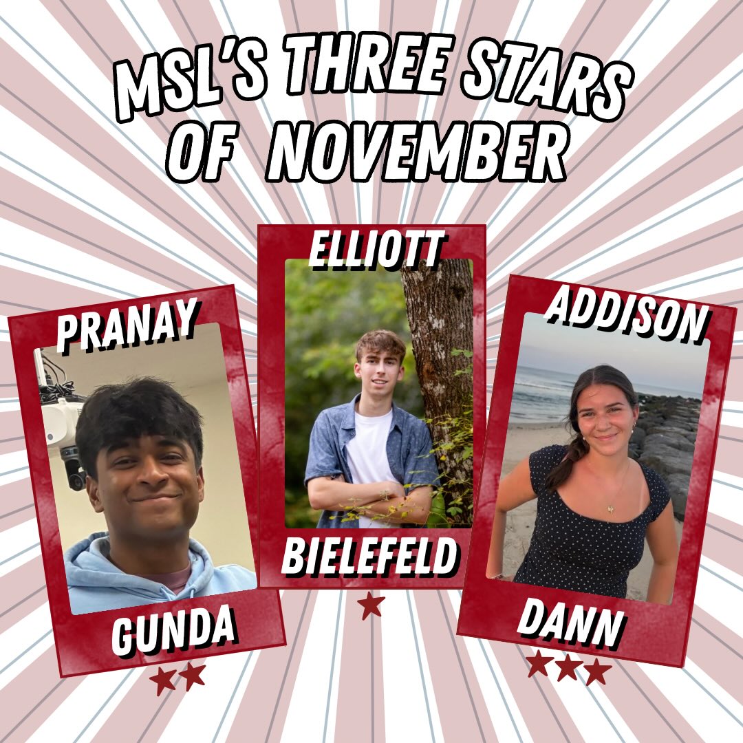 Capping off another amazing semester of MSL with three of our outstanding members! ⭐️⭐️⭐️