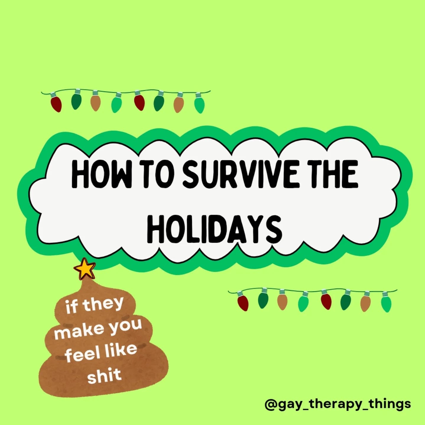 To everyone out there who's struggling, you're not alone! Here are some simple ideas to make this holiday season more bearable ðŧ
What do you do to manage the holiday blues?