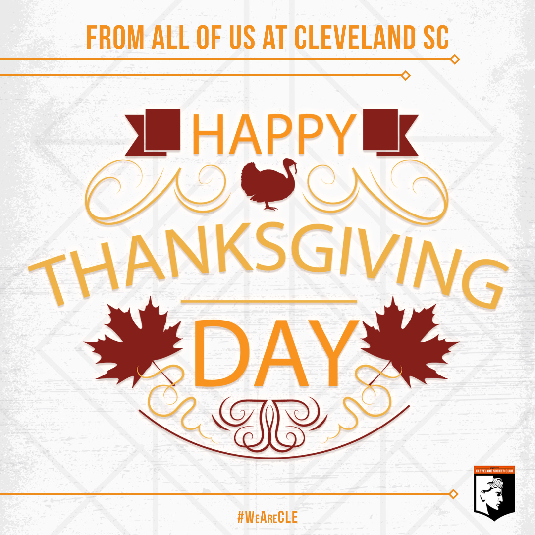 Happy Thanksgiving from Cleveland SC! Enjoy the day, and thank you for being part of our family. 🦃🧡
#WeAreCLE