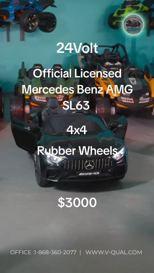 Kids Ride-on Sale!!!
24Volt Officially Licensed Mercedes Benz AMG SL63
4 x 200Watt Wheels motors
Leather cushioned seats
Rubber wheels
Parent remote control
Bluetooth, MP3, Lights
#rideoncarsforkids #toys #kids #kidsrideoncars #kidsrideon #toy #rideoncar #rideoncars #kidscar #mercedes #benz