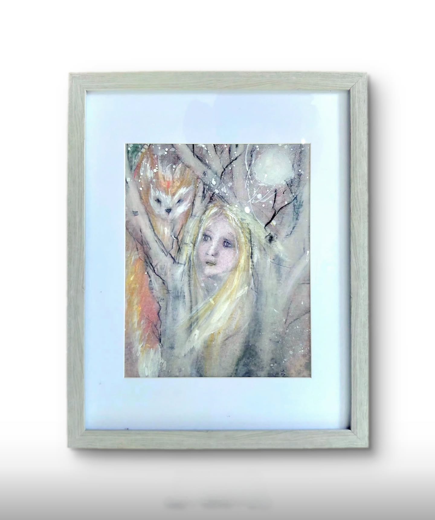 "Snow Fairy." This 8x10 pastel piece features a lovely fairy and her fox friend exploring a whimsical forest scene. It's matted to 11x14 and beautifully framed, making it a perfect holiday gift. $175. Let's meet up, as shipping can be costly and complicated. I'd love to see you!
#lastsecondgifts #giveart #fairies #foxesofinstagram #dreamy #animallovers #bestfriends