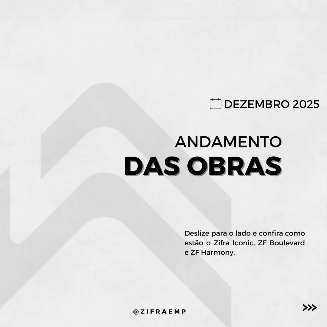 Confira o avanço nas obras dos nossos três empreendimentos ✨️
Passe para o lado e vem conferir! 👉