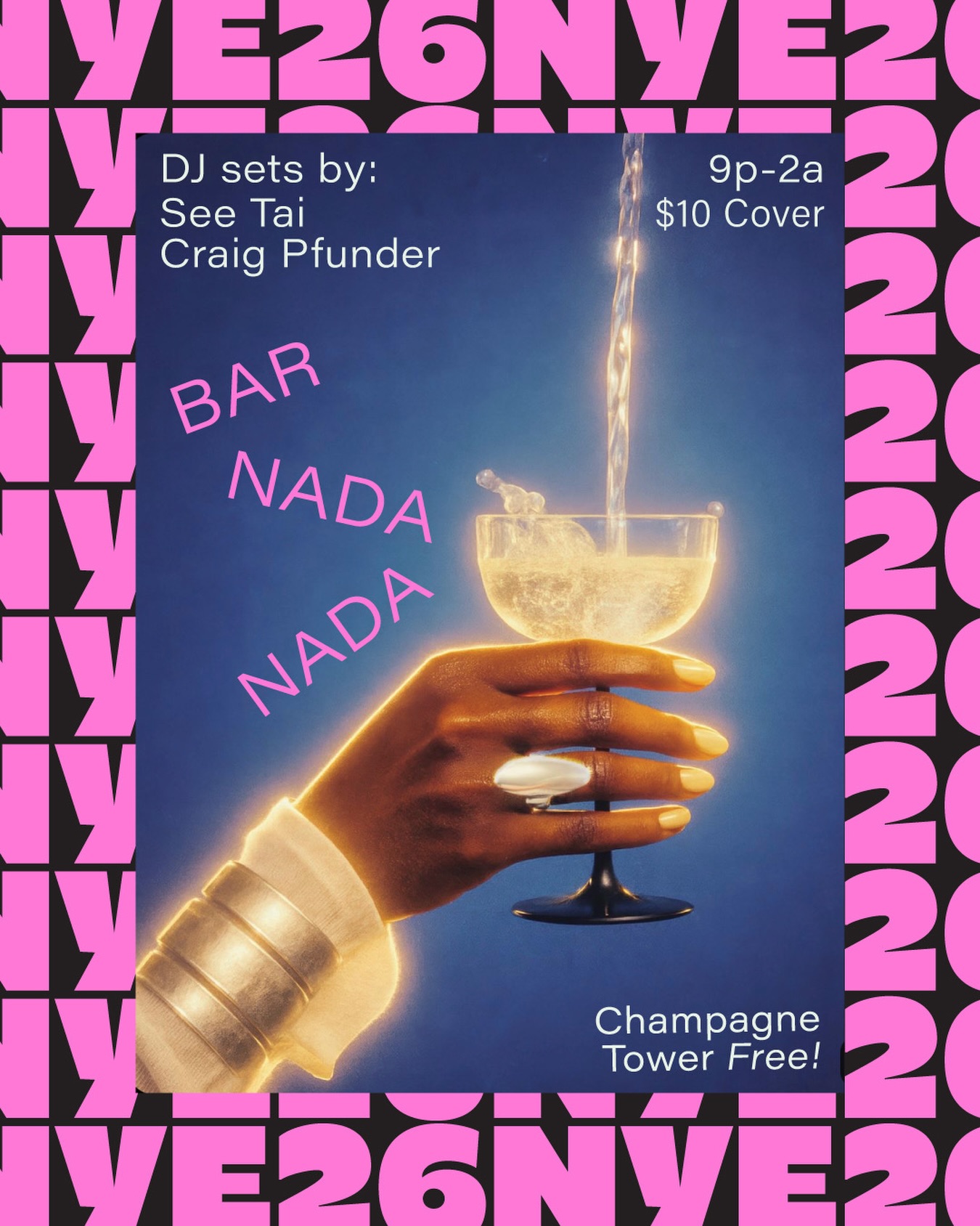 ✨ NEW YEARS EVE ✨
Party starts at 9PM!
DJ sets by @vhsorbeta and @jameyseetai
FREE champagne tower @ midnight
$10 cover
We can’t wait to ring in the new year with you! 🥂