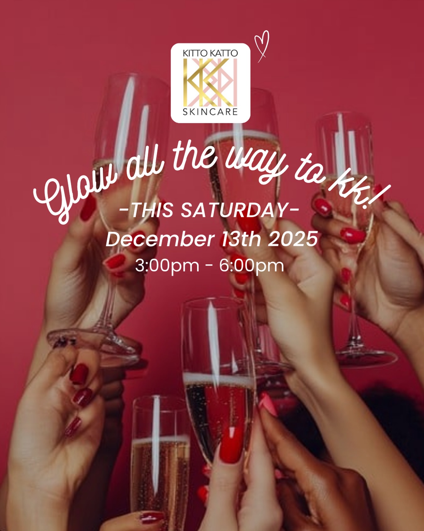 Tomorrow is the BIG day for our annual holiday open house! Glow all the way to kk with us this Saturday from 3-6pm ๐๐พ๐ฅ
There will be package specials, live music, bubbles & bites, giveaways, custom jewelry, charm bar, & more
LINK IN BIO TO RSVP ๐
@nursepollydenverinjector @knickerbockerlanejewelry
#denvercolorado #denvermedspa #medspa #holidayparty #denveresthetician #denveropenhouse