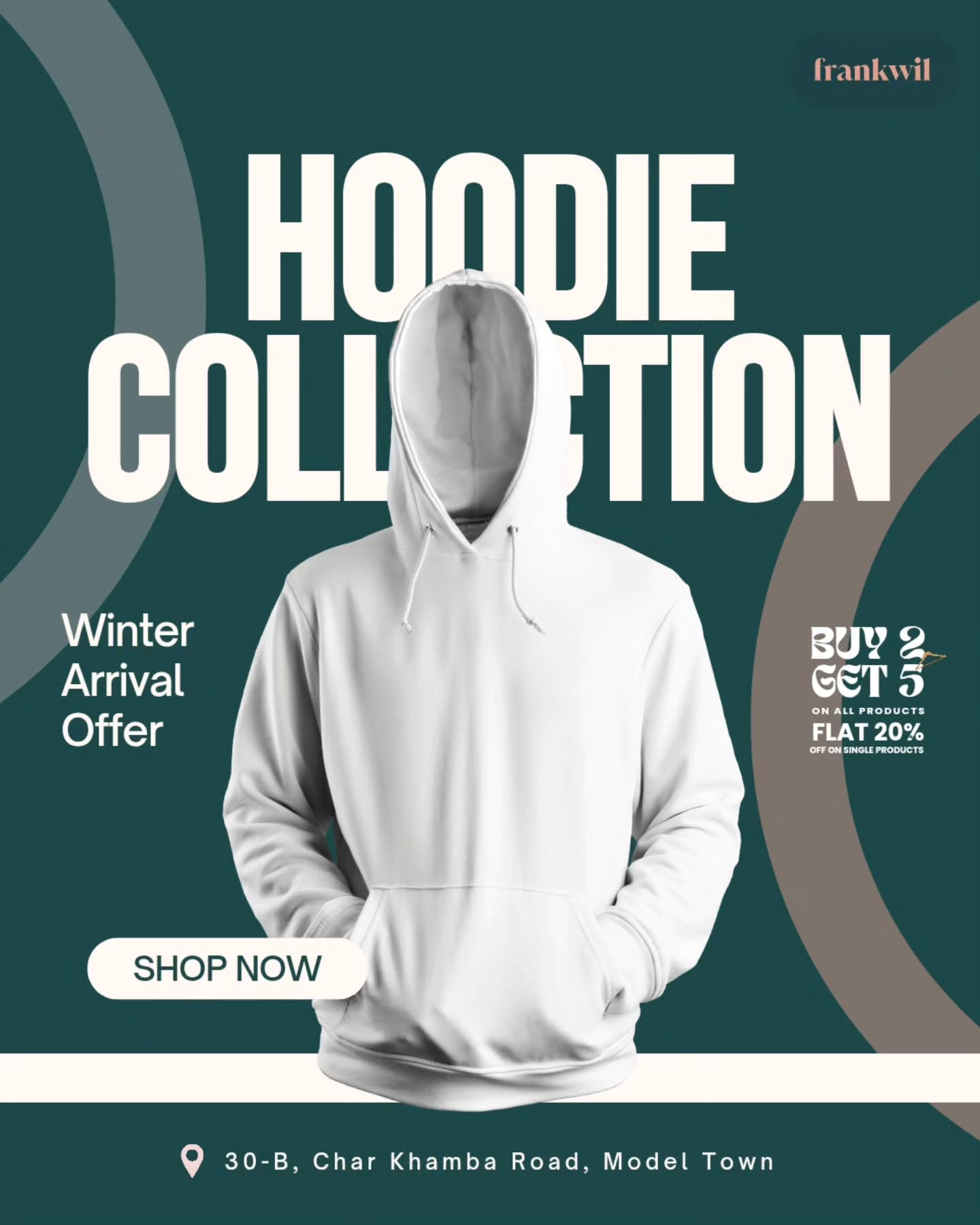 Winter just got better at Frankwil.
Our new hoodie collection is here featuring Cloud Dancer — Pantone’s colour of the year.
A calm, natural off-white with a soft grey hint, made to elevate every winter outfit with quiet style.
Shop the collection and enjoy our Buy 2 Get 5 winter offer in-store.
📍 30-B, Char Khamba Road, Model Town, Ludhiana
🛒 www.frankwil.com
Tap to shop your winter essentials.
.
.
.
#frankwil #hoodieseason #wintercollection #clouddancer #mensfashionindia