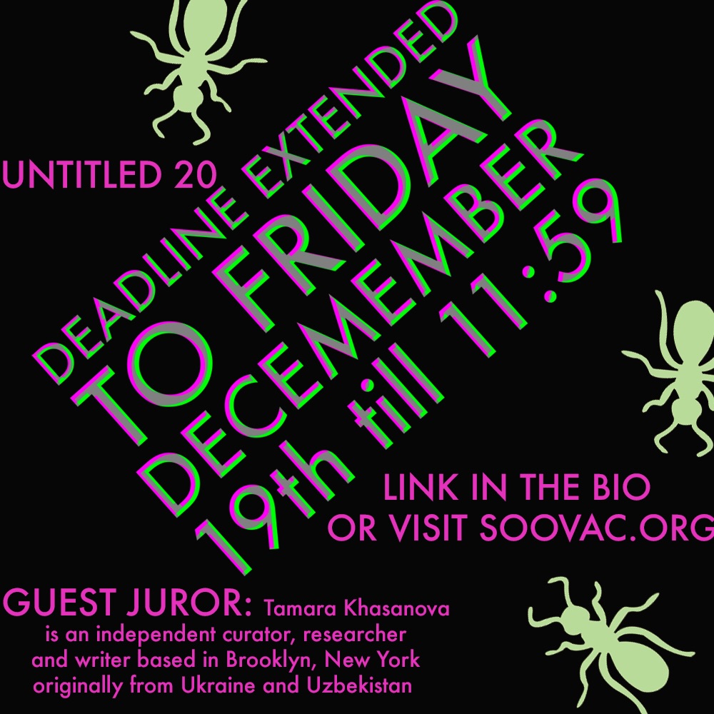 We’ve heard your requests and due to popular demand we’re extending the UNTITLED 20 deadline because we believe the more the merrier 😍💚. The new deadline is December Friday 19th 11:59PM. For real this time 👌.