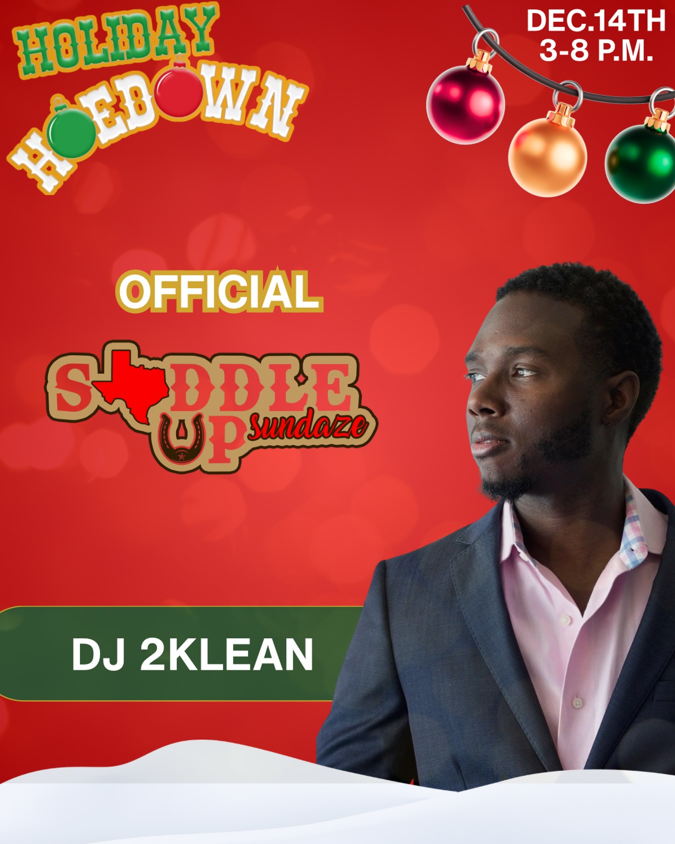If you’ve been to a @saddleupsundaze event you already know how DJ @2klean coming!
Have you gotten your tickets yet? The link is in bio.