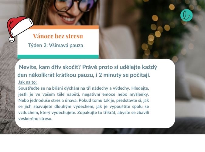 🎄Seriál Vánoce bez stresu. Týden 2: Všímavá pauza
Celý článek zde: https://www.semwell.org/post/v%C3%A1noce-bez-stresu-t%C3%BDden-2-v%C5%A1%C3%ADmav%C3%A1-pauza