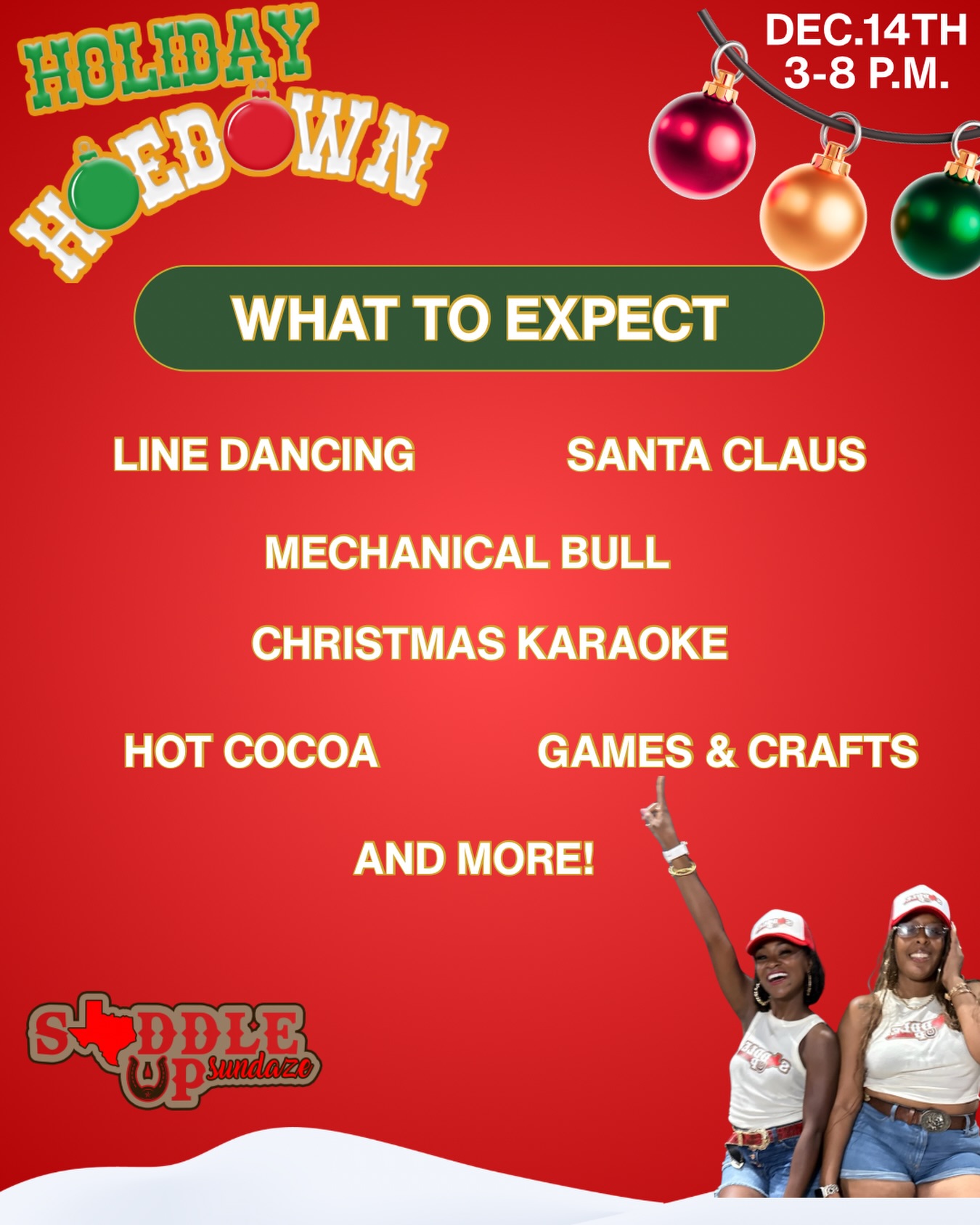 Today is the day that we put our boots on the ground for a great cause!
There is still time for you to grab a ticket to join us. Don’t be the person looking at the footage next week going “I knew I should’ve went”. We are meant to be surrounded by community and joy. That’s the vibe we’re on, spreading holiday cheer.
The link is in bio to grab your tickets