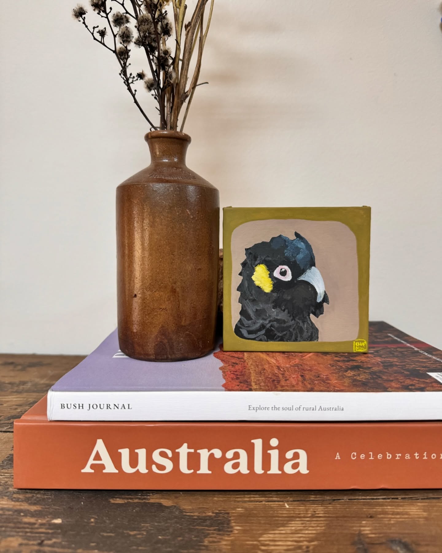 Yellow-tailed black cockatoo 💛
Earthy tones 🍂
Gouache on canvas panel 10cm x 10cm $60 including post.
Feel free to message me to make him yours. 💛UPDATE SOLD ✨✨THANK YOU