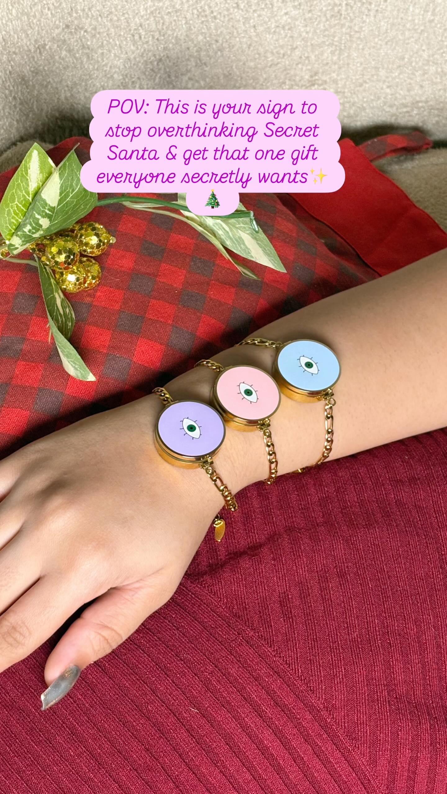 Tag and share with a friend who still hasn’t bought their Secret Santa gift yet✨🎄🧑🏻🎄
🌟 Exciting Deal Alert! 🌟
Get flat ₹500 OFF on all lip balm bracelets when you use the ‘SANTASAVE “ coupon code — available for the first 10 buyers only !✨
Don’t miss out on this limited-time offer. Hurry and grab yours now!🛒🕰️
Secret Santa, Secret Santa gifts,secret Santa reveal,secret Santa reaction,Christmas trends,holiday vibe, Christmas party,Christmas season,last minute secret Santa,secret Santa ideas,unique gifts for secret Santa