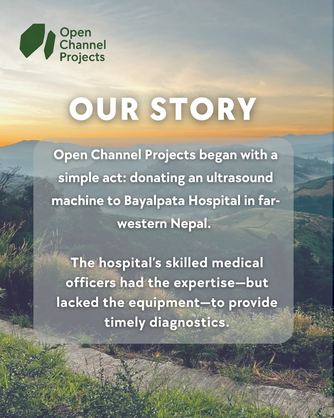 How Open Channel Projects Began 🌱
A single ultrasound donation to Bayalpata Hospital in far-western Nepal sparked something bigger than we imagined. Working with clinicians there—and later with providers at the Mae Tao Clinic on the Myanmar–Thai border—showed us how powerful community-led care can be when it’s supported with the right tools and collaboration.
These early experiences shaped our mission:
to stand alongside local healthcare providers, strengthen emergency care from within, and learn with the communities who know their needs best.
This is where our story started—and we’re grateful to continue it together. 💛
#globalhealth #emergencycare #thailand #ngo