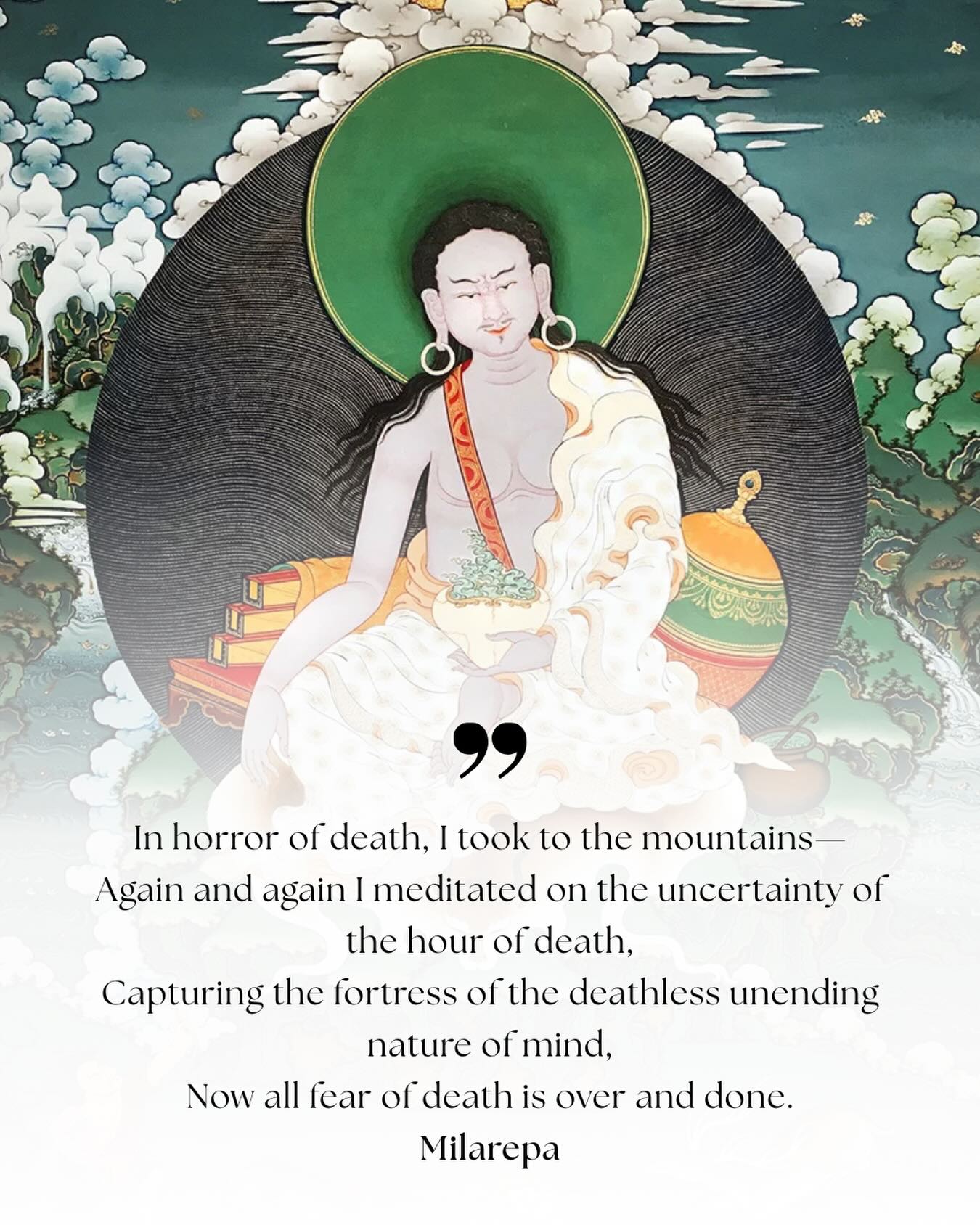 This Sunday, the 21st at 5 pm (CET), Do Tulku Rinpoche will offer a teaching on the life of Milarepa—disciple of Marpa and one of Tibet’s great yogis. His life, songs of realization, and teachings have inspired generations of practitioners, and he remains one of the most influential masters in the Tibetan Buddhist tradition.
You are warmly invited to join this new teaching in the Stories of Liberation series.
🔗Registration is available through the link in the bio or aryatara.net
🌍 The teaching will be translated into Spanish and Portuguese.
Looking forward to seeing you there! ✨
🖼️ Thanka from: traditionalartofnepal.com