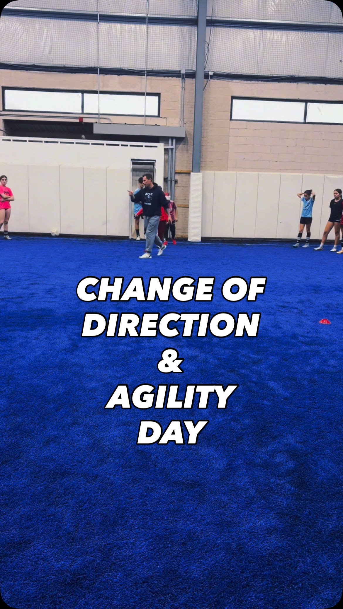 Most misunderstood thing in fitness is Agility. Agility is not quick feet and ladders. Agility is how quickly you react to an unknown stimulus. In the video they have to react to the clap sound and change direction. How quickly they hear the sound and react is their agility