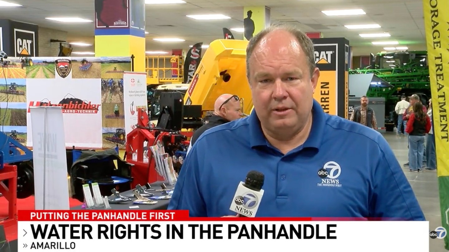 Water is critical to our future and remains top of mind for so many across the Panhandle. It was one of the major topics discussed at the Amarillo Farm and Ranch Show last week. As Texas State Senator Charles Perry noted, “The largest user is irrigation, and as far as new technologies go, 𝐰𝐞 𝐚𝐫𝐞 𝐚𝐥𝐰𝐚𝐲𝐬 𝐥𝐨𝐨𝐤𝐢𝐧𝐠 𝐟𝐨𝐫 𝐦𝐨𝐫𝐞 𝐞𝐟𝐟𝐢𝐜𝐢𝐞𝐧𝐭 𝐰𝐚𝐲𝐬 𝐭𝐨 𝐠𝐫𝐨𝐰 𝐜𝐫𝐨𝐩𝐬.” That is something we must continue to focus on as we position our ag industry for the future. Visit the link in our bio to watch the full report from ABC7 Amarillo below. #TheRANGE #Water #PanhandleAg