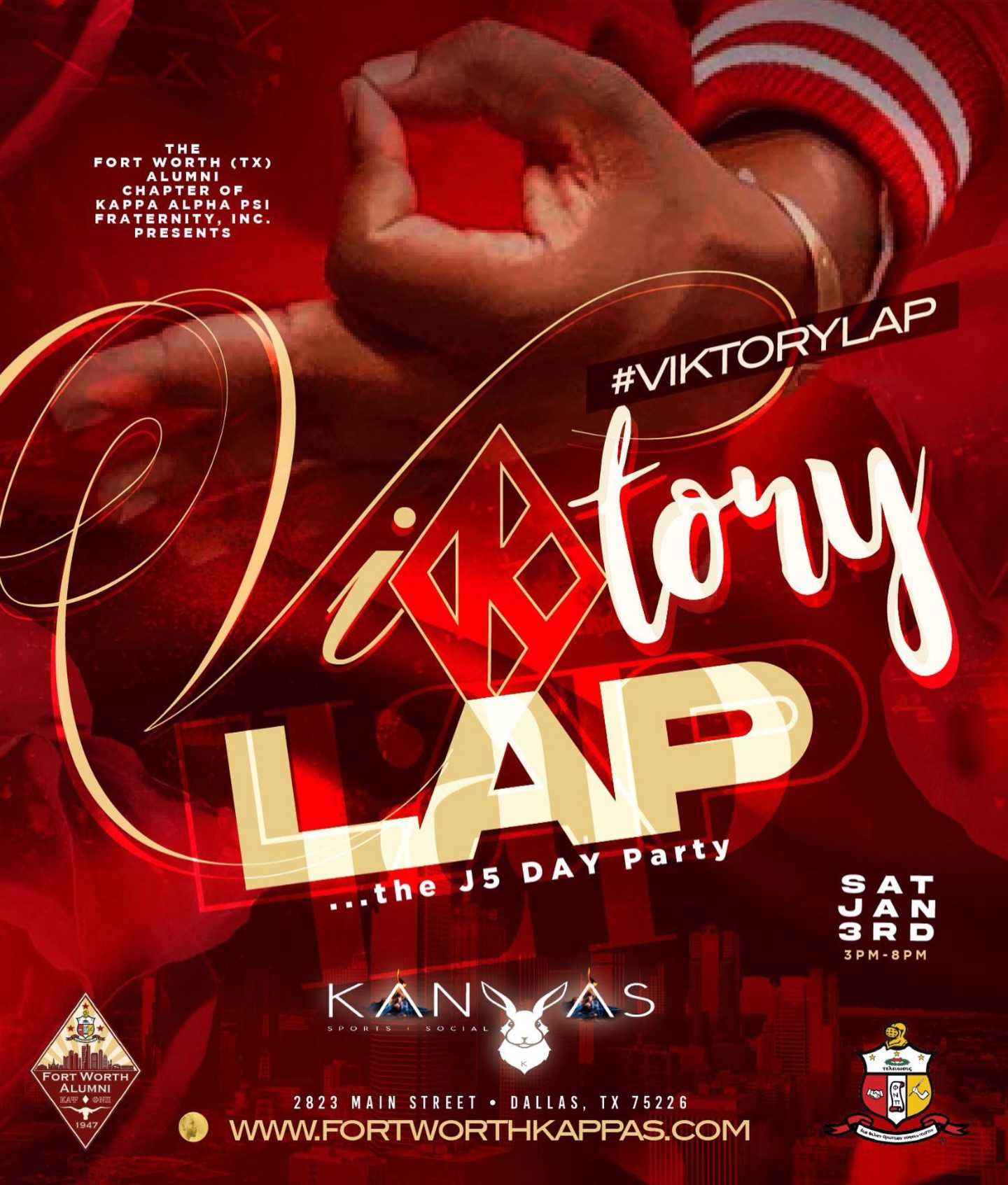 🏁 J5 Viktory Lap Day Party 🏁
Pull up to KANVAS by Kevin Kelley for the J5 Kickoff Day Party and celebrate with the Nupes. 👌🏼♦️
📍 2823 Main Street, Dallas, TX 75226
🗓 Saturday, January 3
⏰ 3PM – 8PM
🎶 Sounds by @_djklassik & @iemixes
✨ Nupes & Ladies FREE before 5PM w/ RSVP
(After 5PM, donations accepted)
🎟 Pre-Sale GA: $20 | 🍾 VIP Tables: $150
Secure your spot now 👉 LINK IN BIO
https://j5viktorylap.eventbrite.com/
Brought to you by @fortworthkappas & @kanvasusa