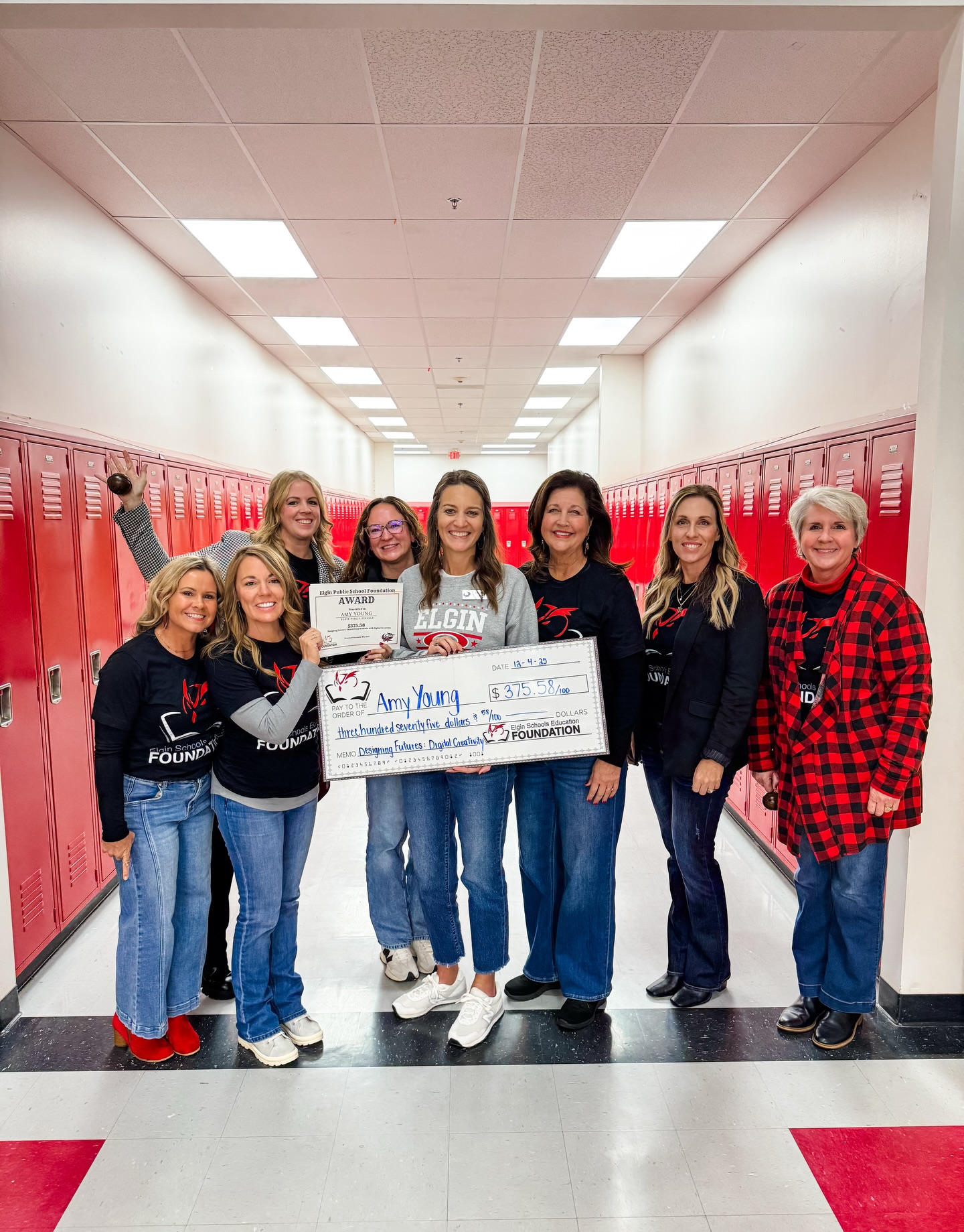 Tis’ the season for Classroom Grants!!! 📚🤑📝
Our mission at ESEF is to inspire academic excellence by providing resources to enhance education at Elgin Public Schools. We aim to do this through two main projects. We award student scholarships to Elgin seniors as well as fund classroom grants for our teachers.
We fund our two core projects by securing and distributing contributions made to the foundation. These contributions come from local businesses, individuals, alumni and also EPS Teachers & Staff through contributions from their pay checks. (We couldn’t do it without you! 🙏🏼🙌🏼)
Today, we’d like to announce the recipients of our 2025/2026 Classroom Grants. Recipients were selected during a blind read of their applications in November based off of a set criteria for innovation, objectivity, longevity, presentation, goals and the number of students impacted. We had a record number of applicants this year as well as awarded a record amount totaling $5401.46. 💃🏼 We were pleased to award the following teachers with grants last week… our board had the best time surprising our recipients in their classrooms this year (jingle bells on and all)!! 🔔
🎉CONGRATULATIONS 🎉
Amy Young: Designing Futures- Empowering Students with Digital Creativity
Alyssa Patterson: Music Matters
Rachel Bucher: Sport Mode!
Kristie Base: Turning Trash to Treasure Through Junk Journaling
Kasie Taylor: Stand, Collaborate and Elaborate
We look forward to sharing more about their projects-stay tuned to see what their grants are about and how they’re implemented in their classrooms to support our Elgin students! 🦉